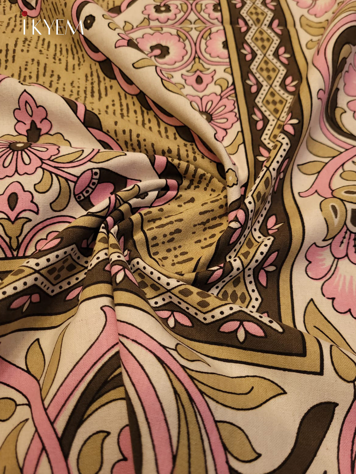 Pink & Mehandi Green - Bed Spread
