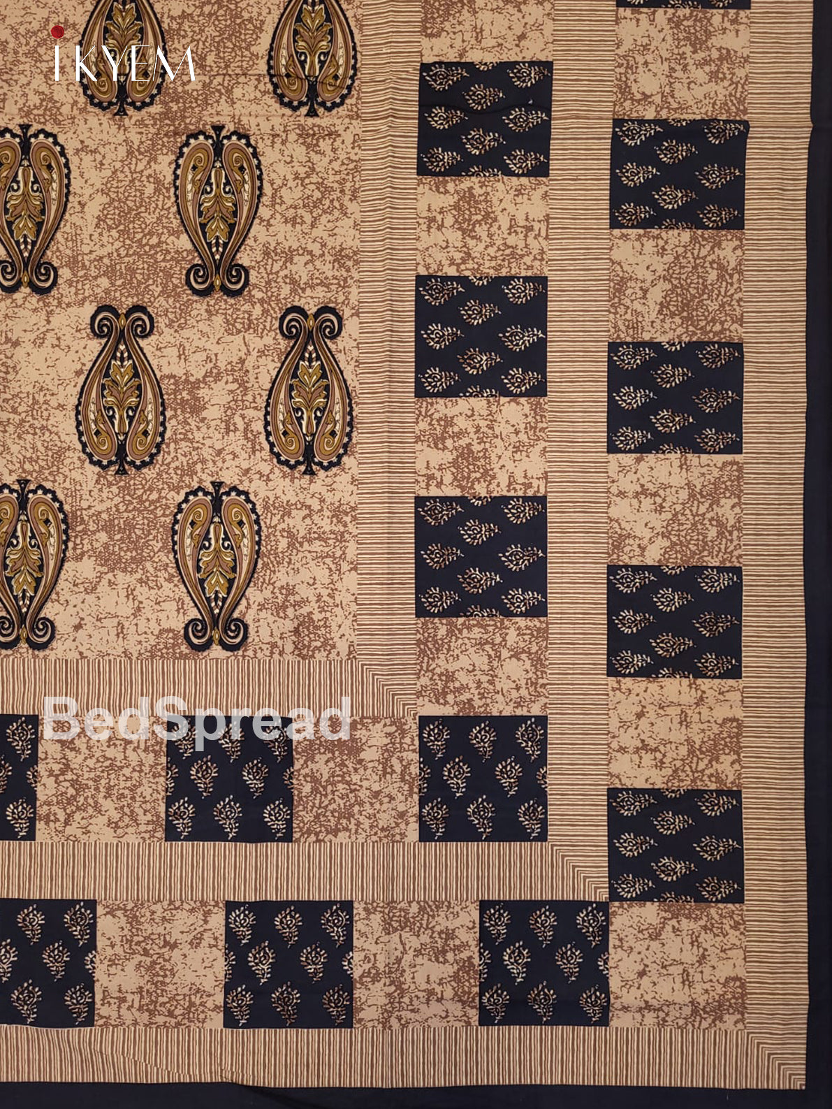 Brown & Blue - Bed SPread