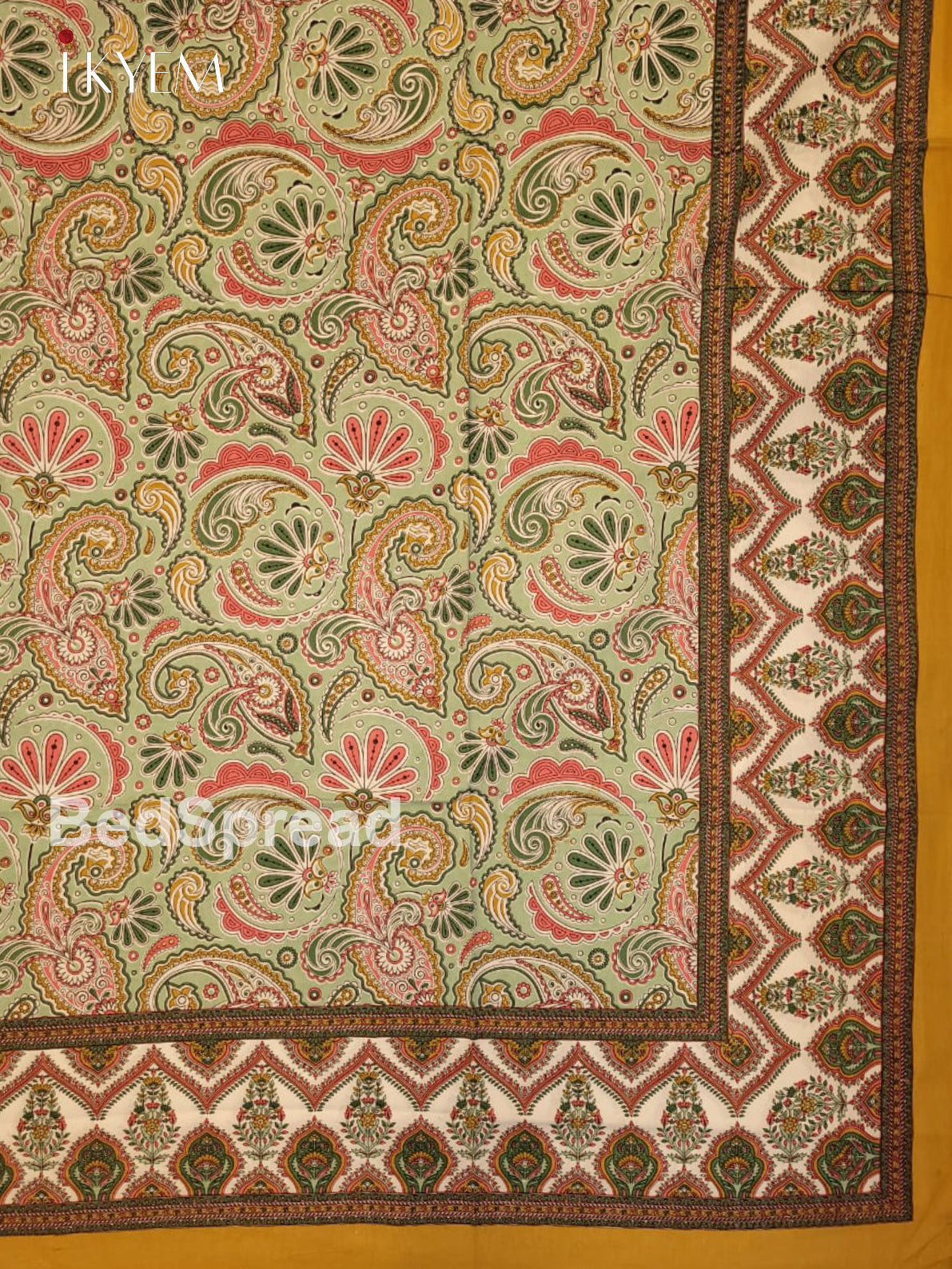 Green & Brown - Bed Spread