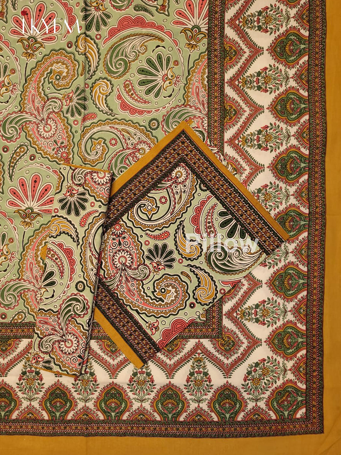 Green & Brown - Bed Spread