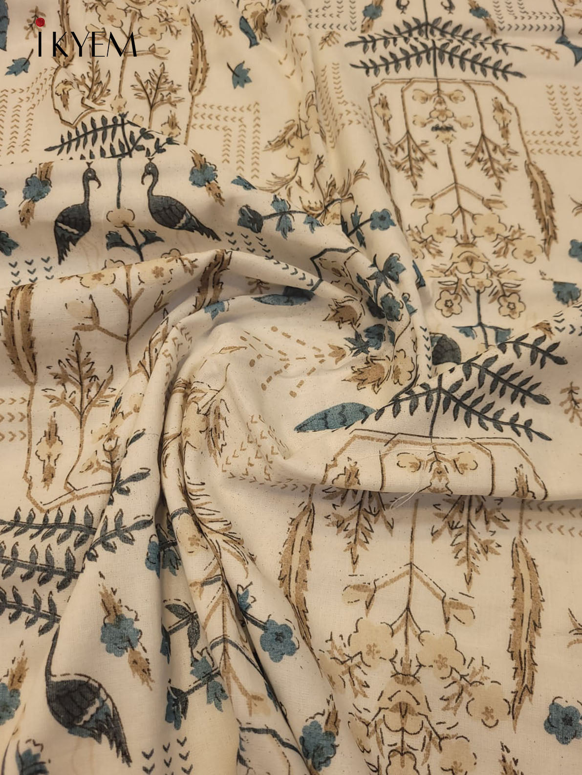Cream & Blue Dohar - Set of 2 - 4GJ03245