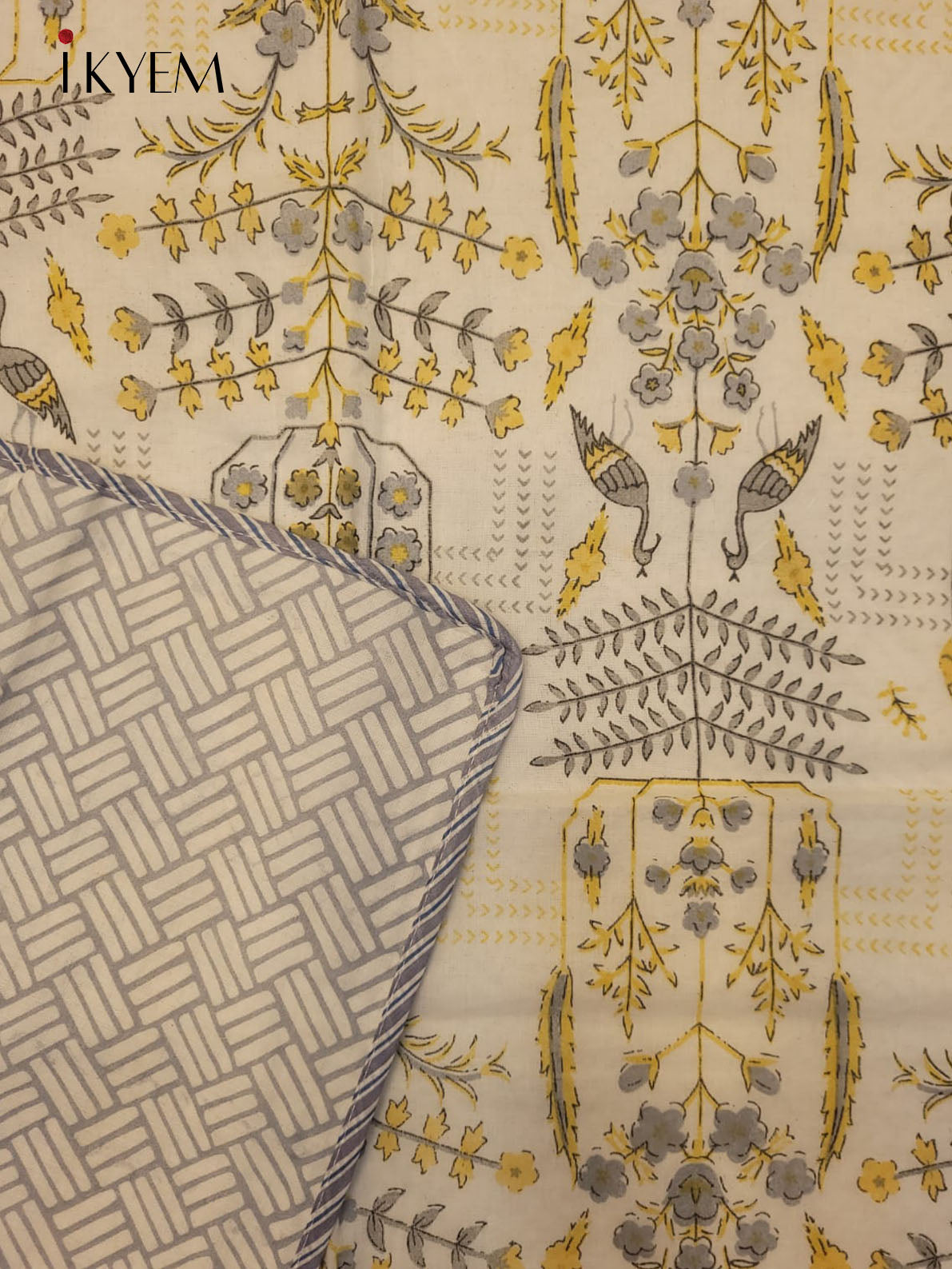 Cream & Grey Dohar - Set of 2 - 4GJ03248