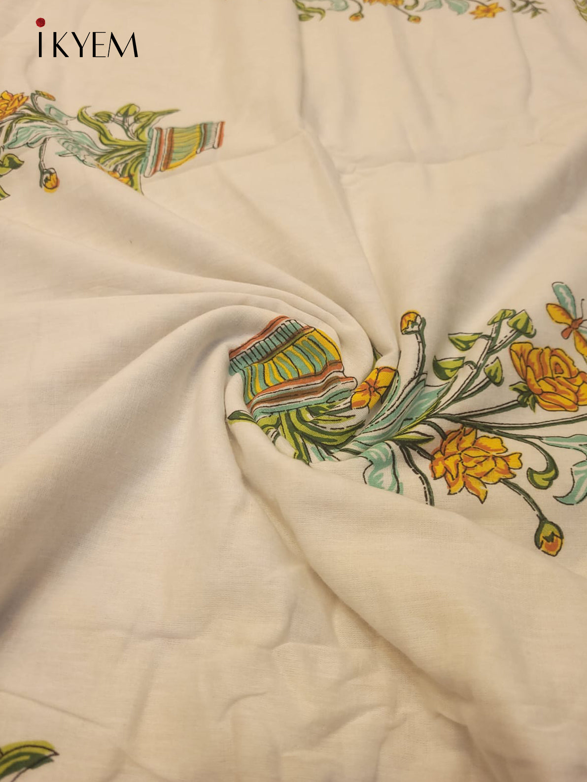 Cream & Green Dohar - Single - 4GJ03260
