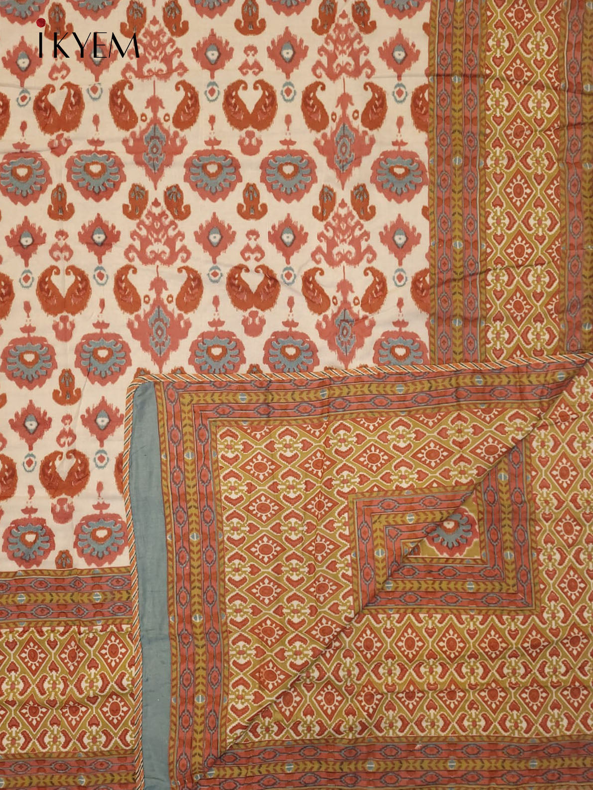 Cream & Maroon Dohar - Single - 4GJ03262