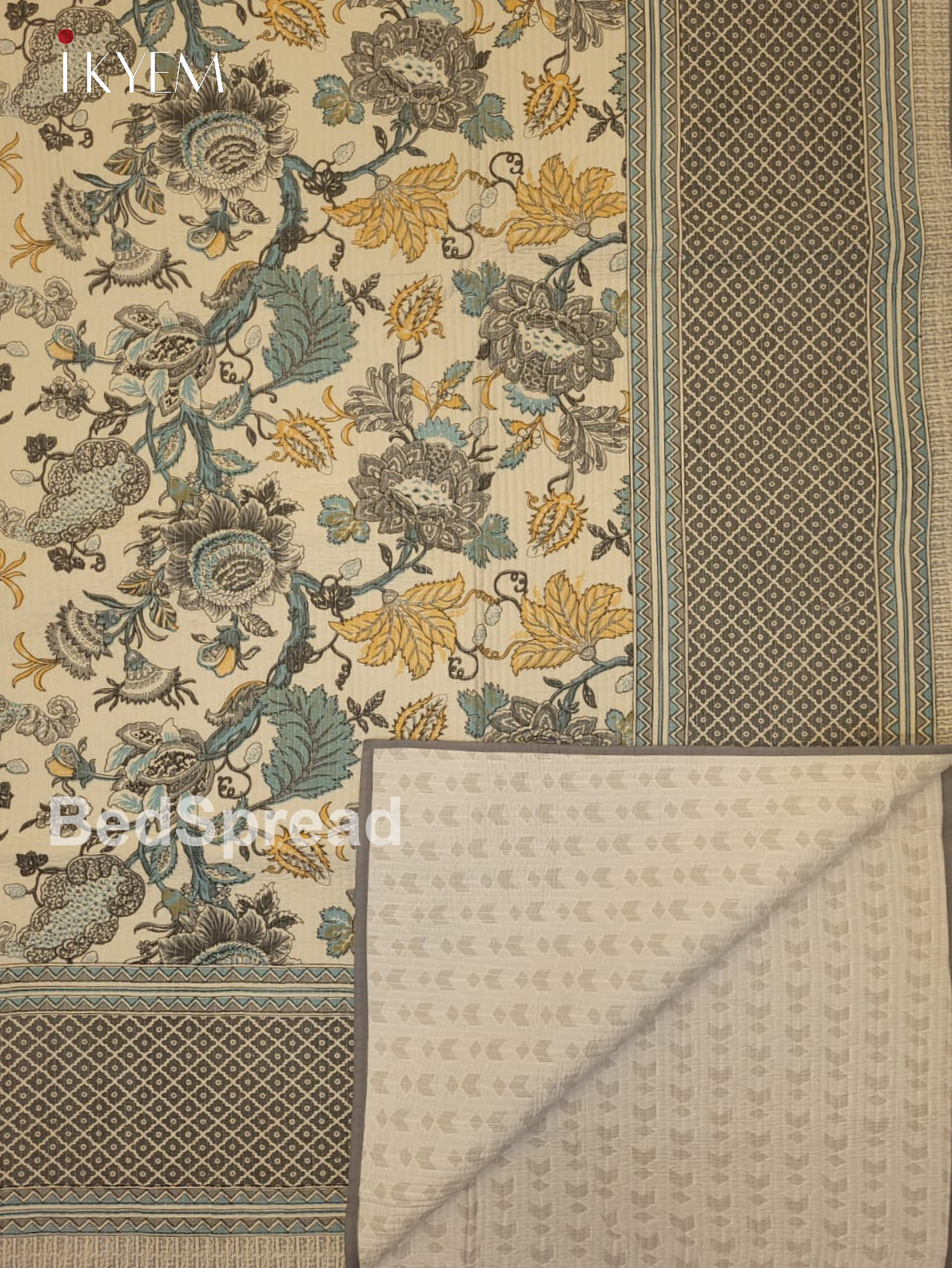 Cream & Blue - Quilt Set