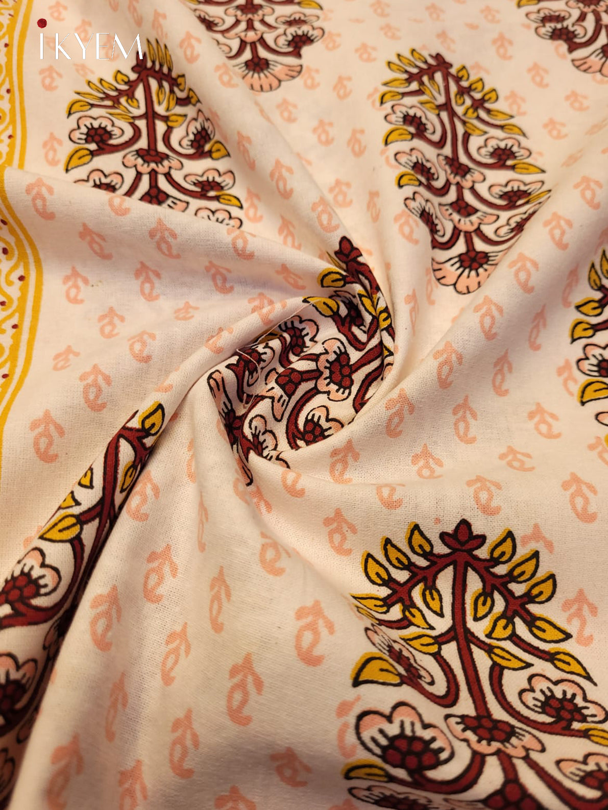 Cream & Yellow - Bed Spread