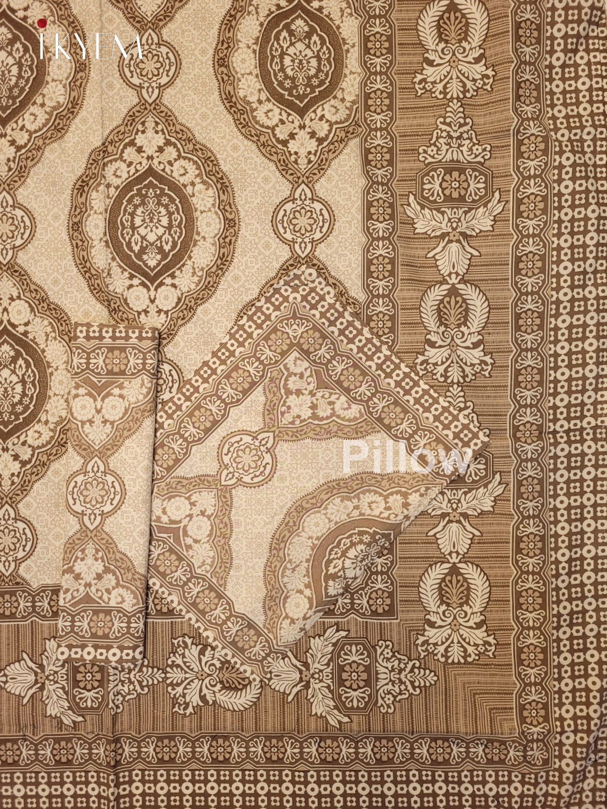 Grey  & Brown - Bed Spread