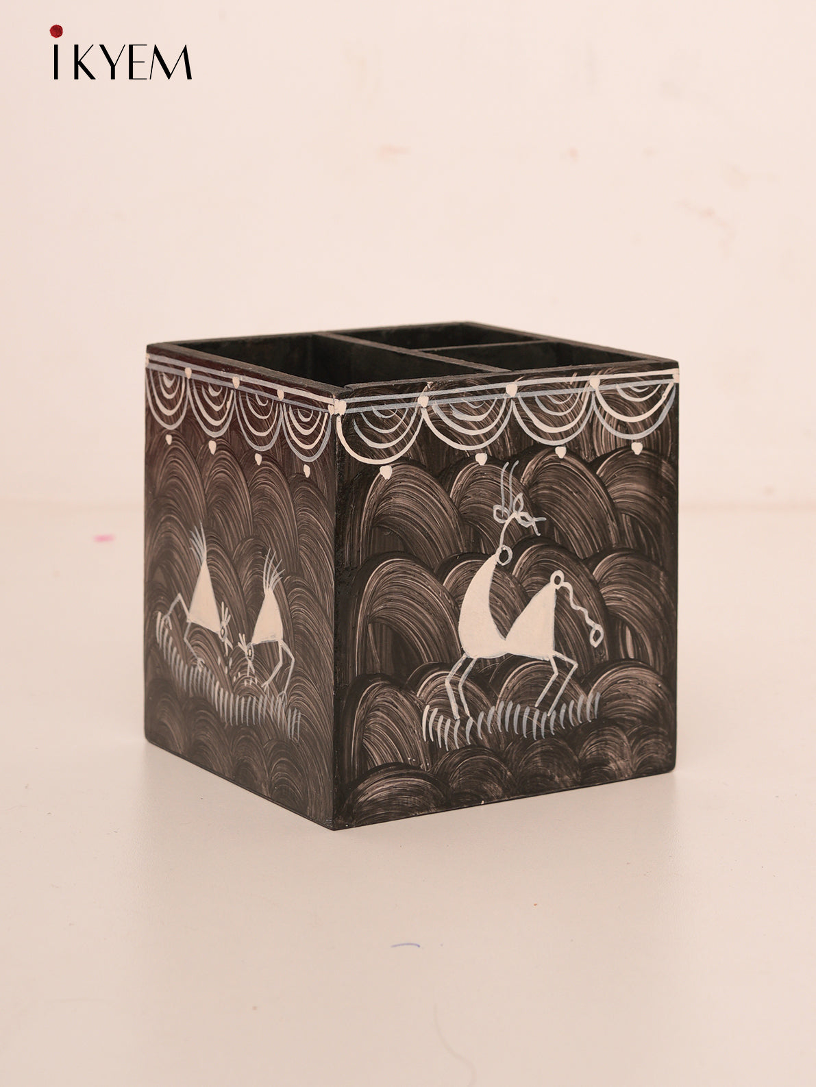 Hand Painted Warli Pen Stand