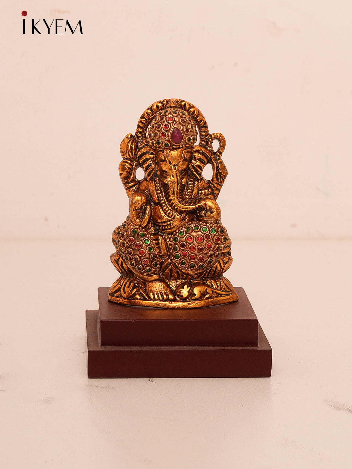 Brass Ganesha with stones