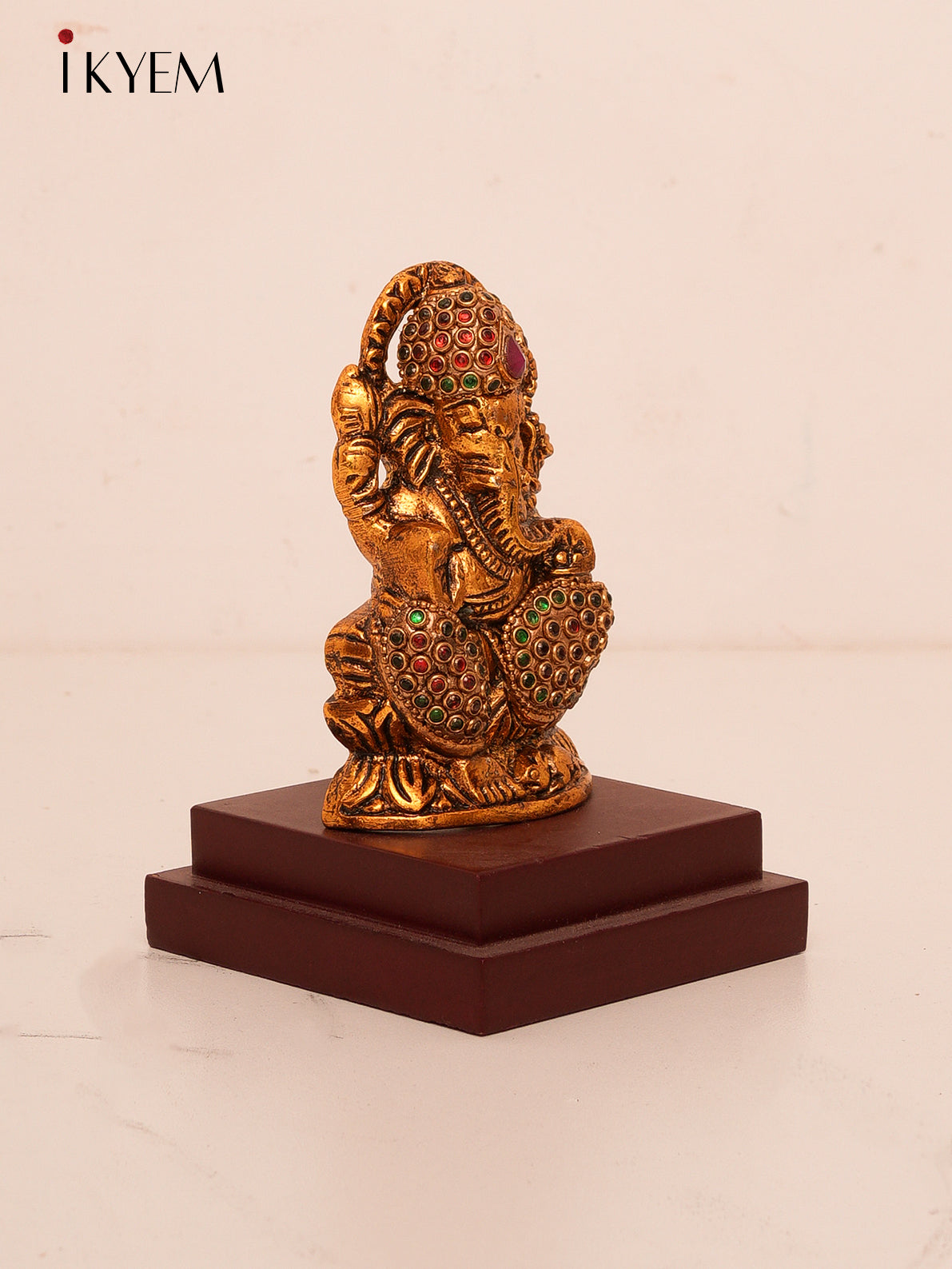Brass Ganesha with stones
