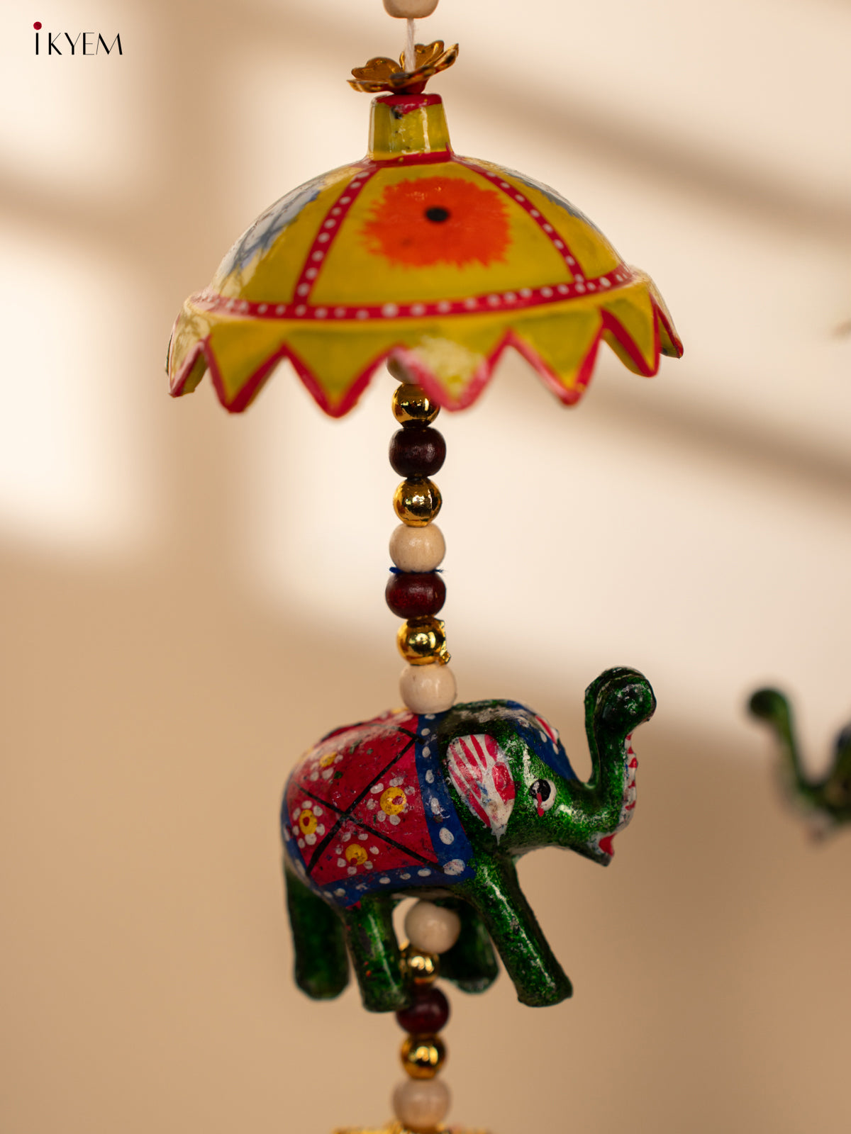 Handcrafted Wooden Elephant Thoran (Set of 2) - 4GJ03864