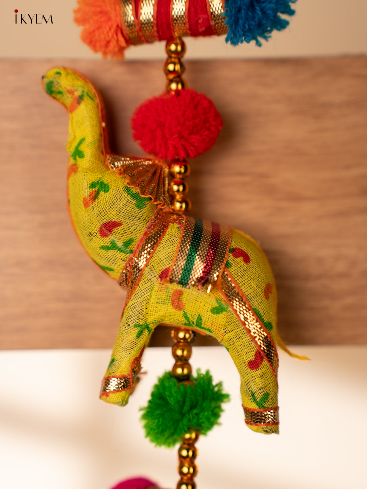 Handpainted Cloth Elephant Thoran - 4GJ03874