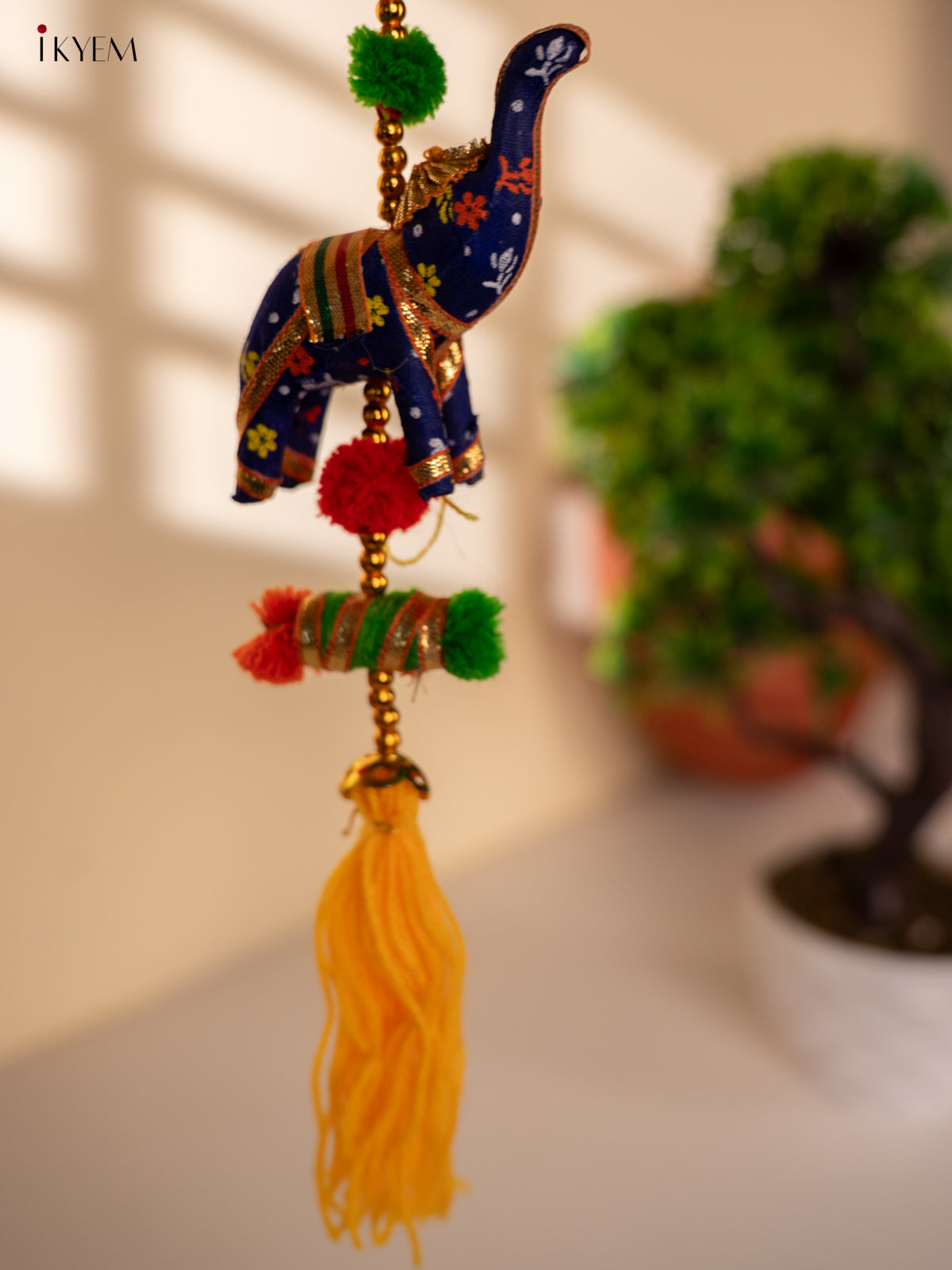 Handpainted Cloth Elephant Thoran - 4GJ03874