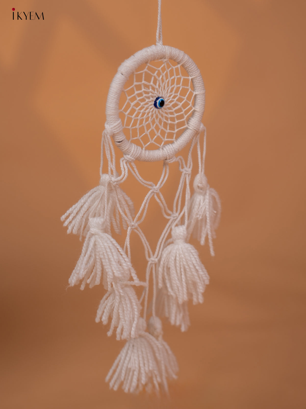 Plain Cotton Evil eye catcher - white - 4GJ03892