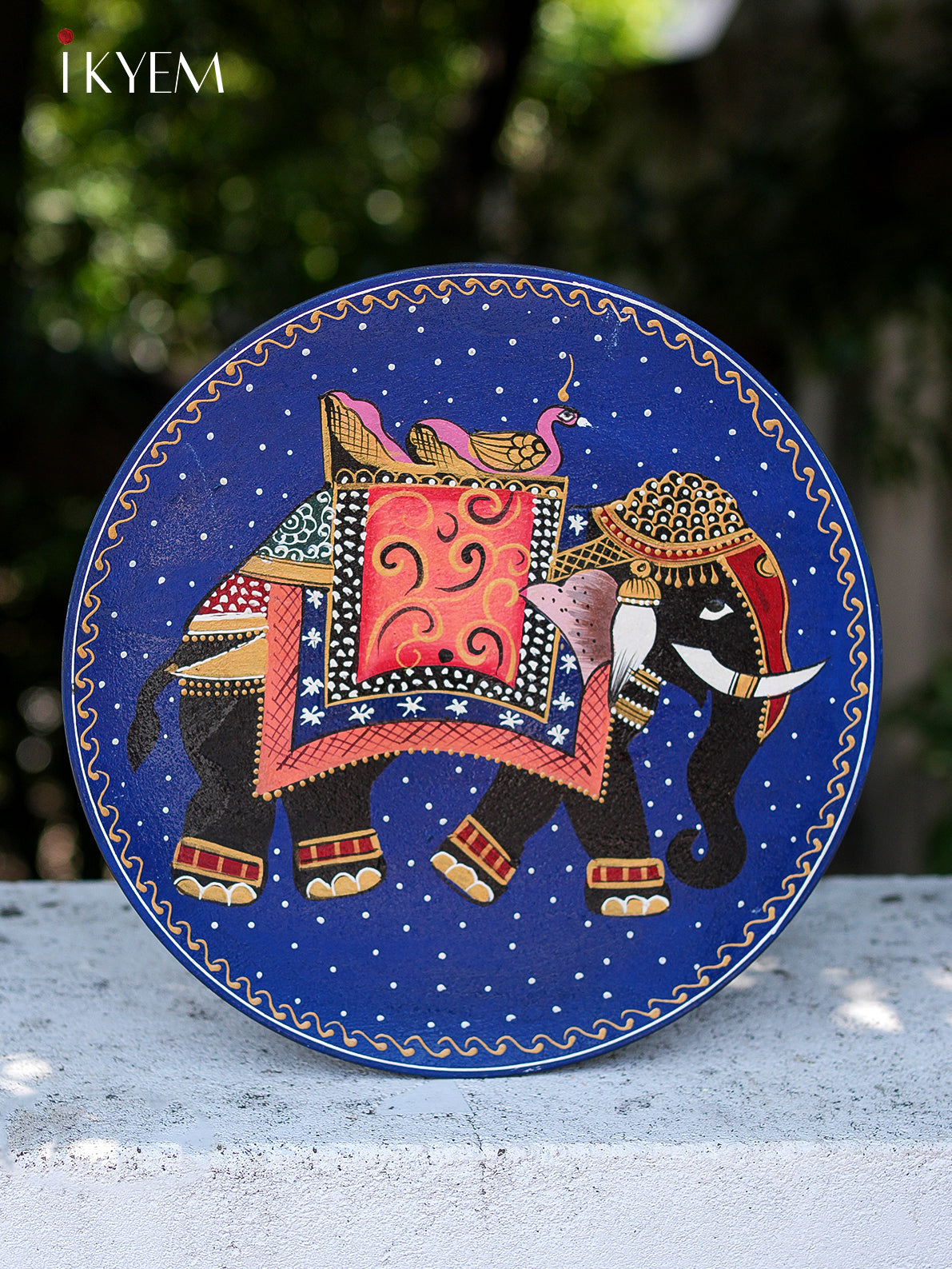 Hand painted wooden wall plate