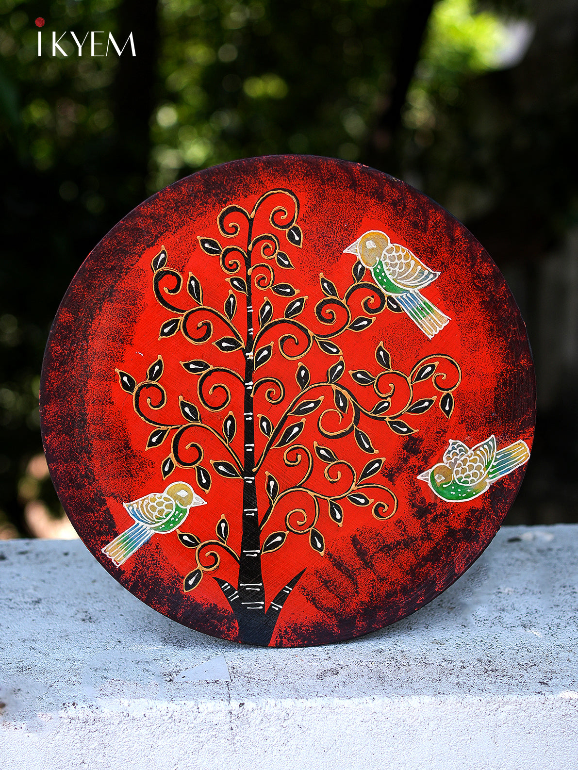 Hand painted Wooden wall plate