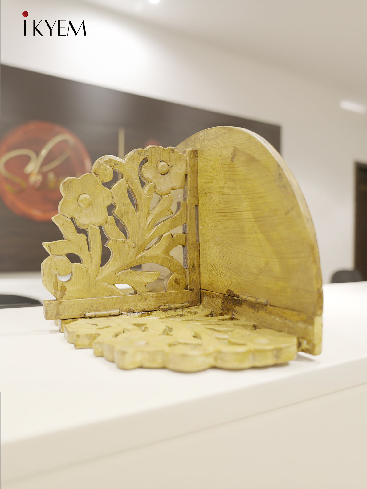 Handcrafted wooden Jharokhas (Mustard)
