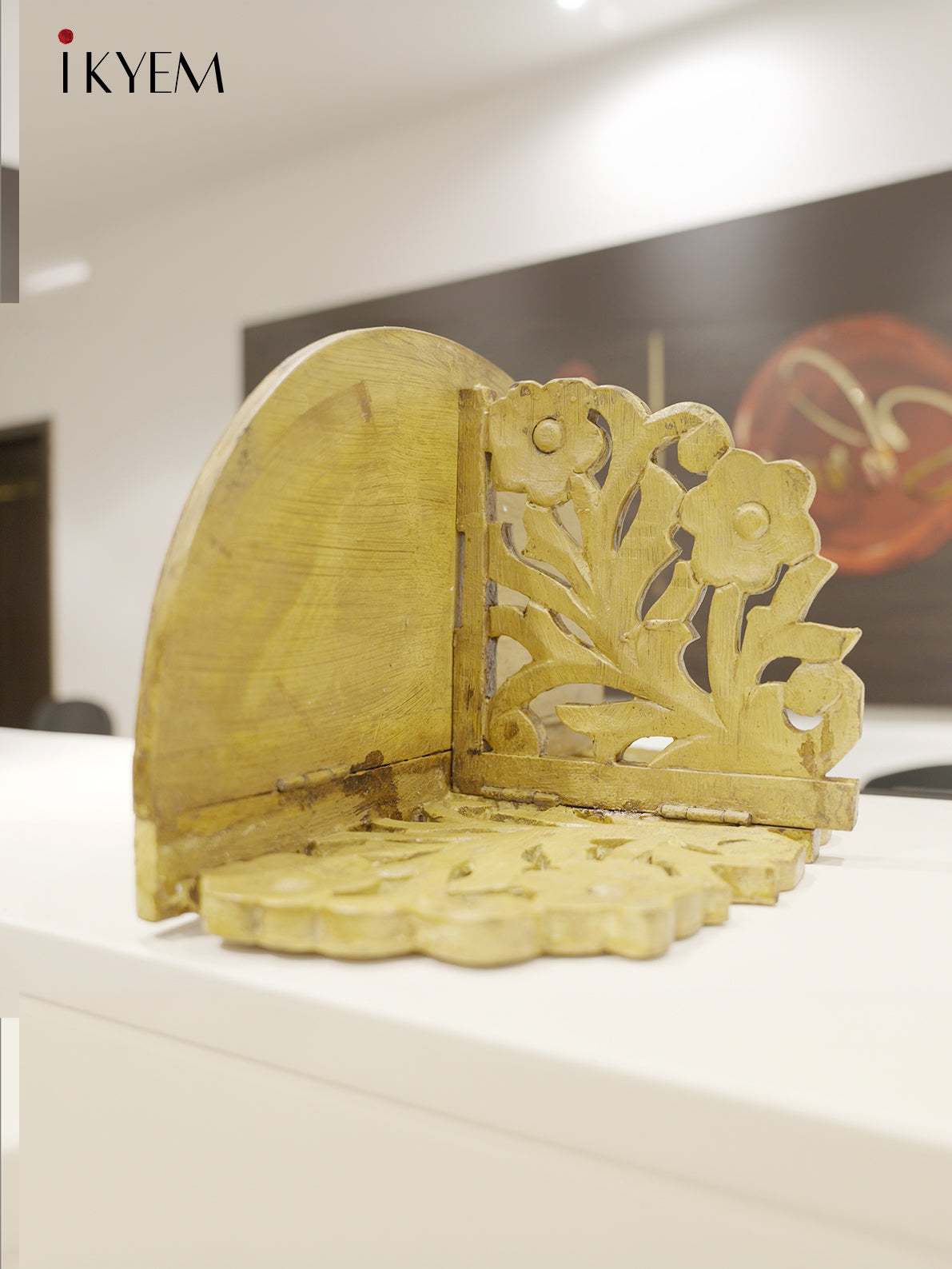 Handcrafted wooden Jharokhas (Mustard)