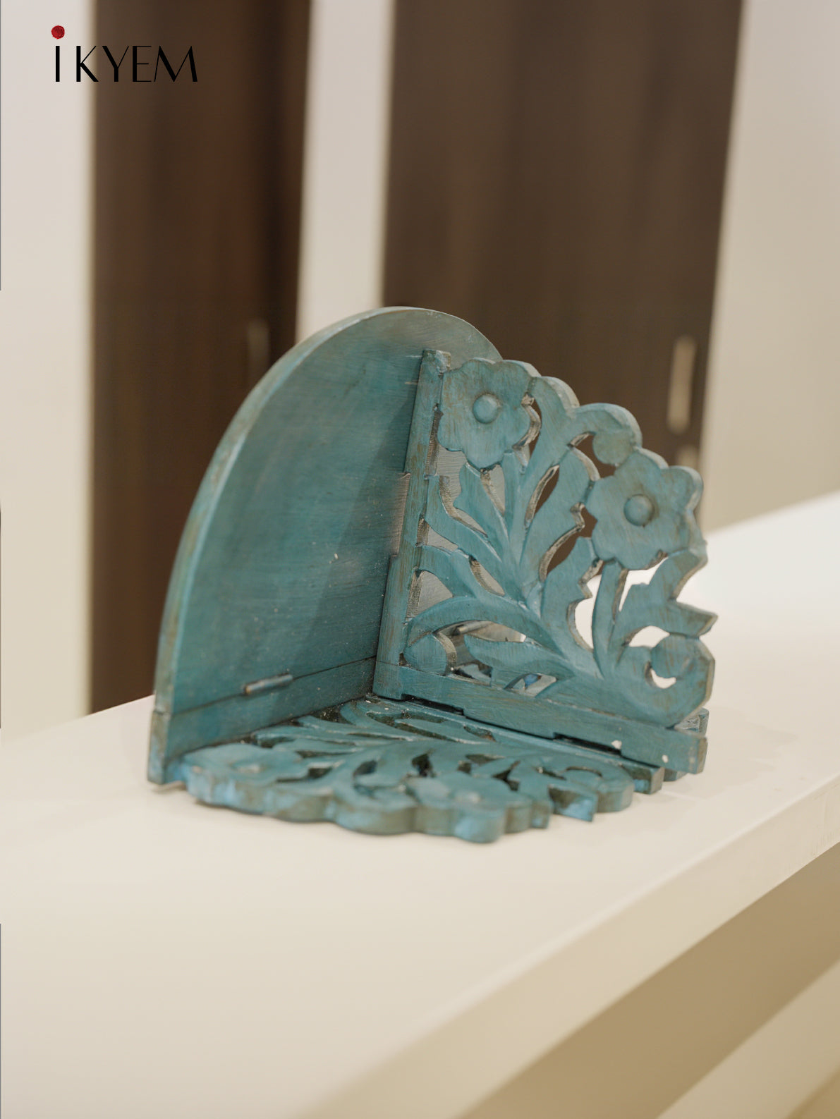 Handcrafted wooden Jharokhas (Turquoise)