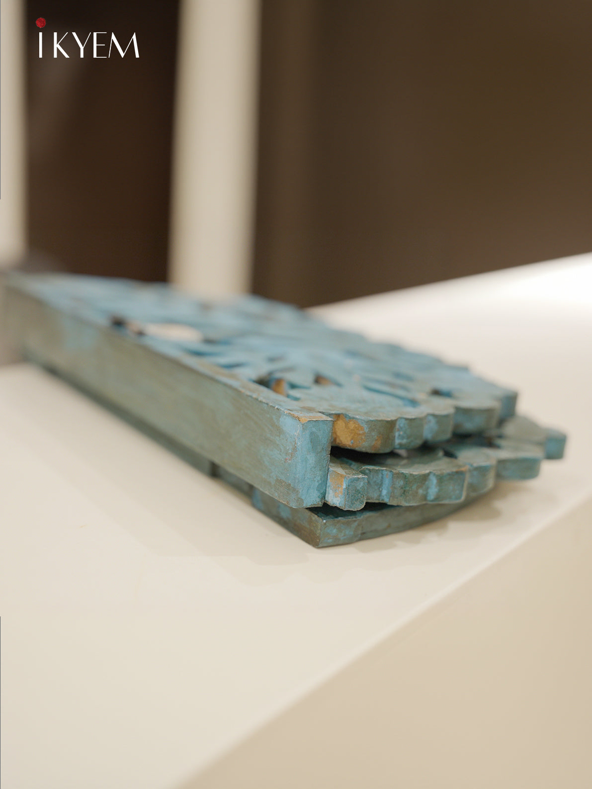 Handcrafted wooden Jharokhas (Turquoise)