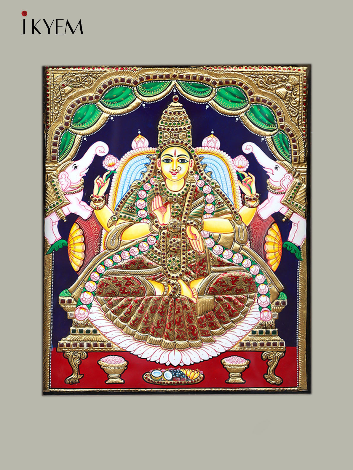 Gaja Lakshmi -   Tanjore Painting 15 * 18 Inches