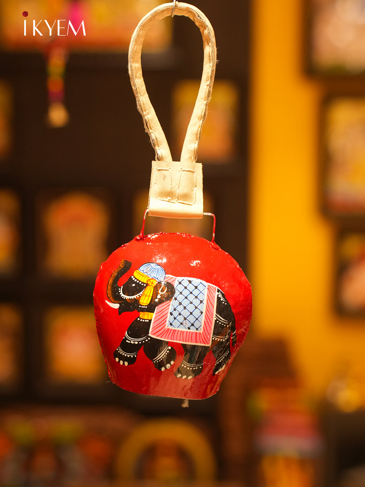 Handpainted Cow Bells (10 inches) - Assorted Elephant Colors