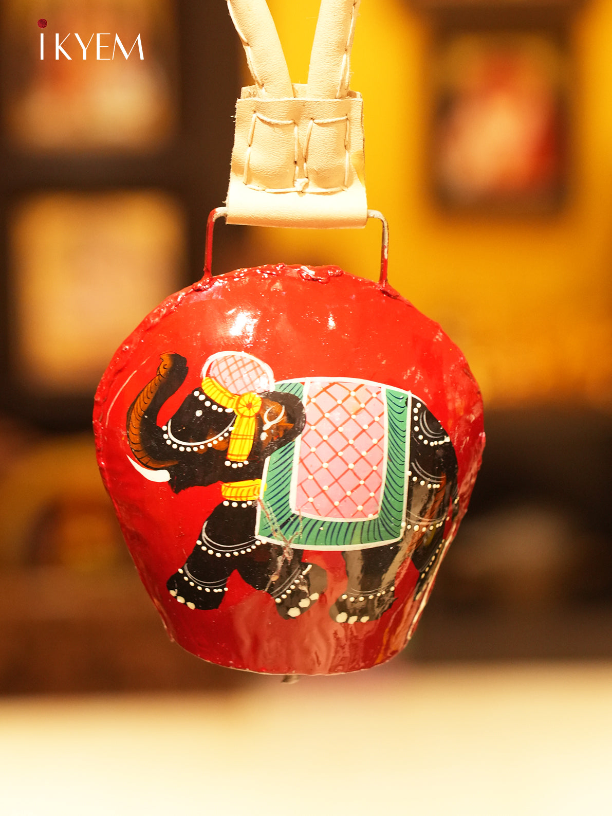 Handpainted Cow Bells (10 inches) - Assorted Elephant Colors