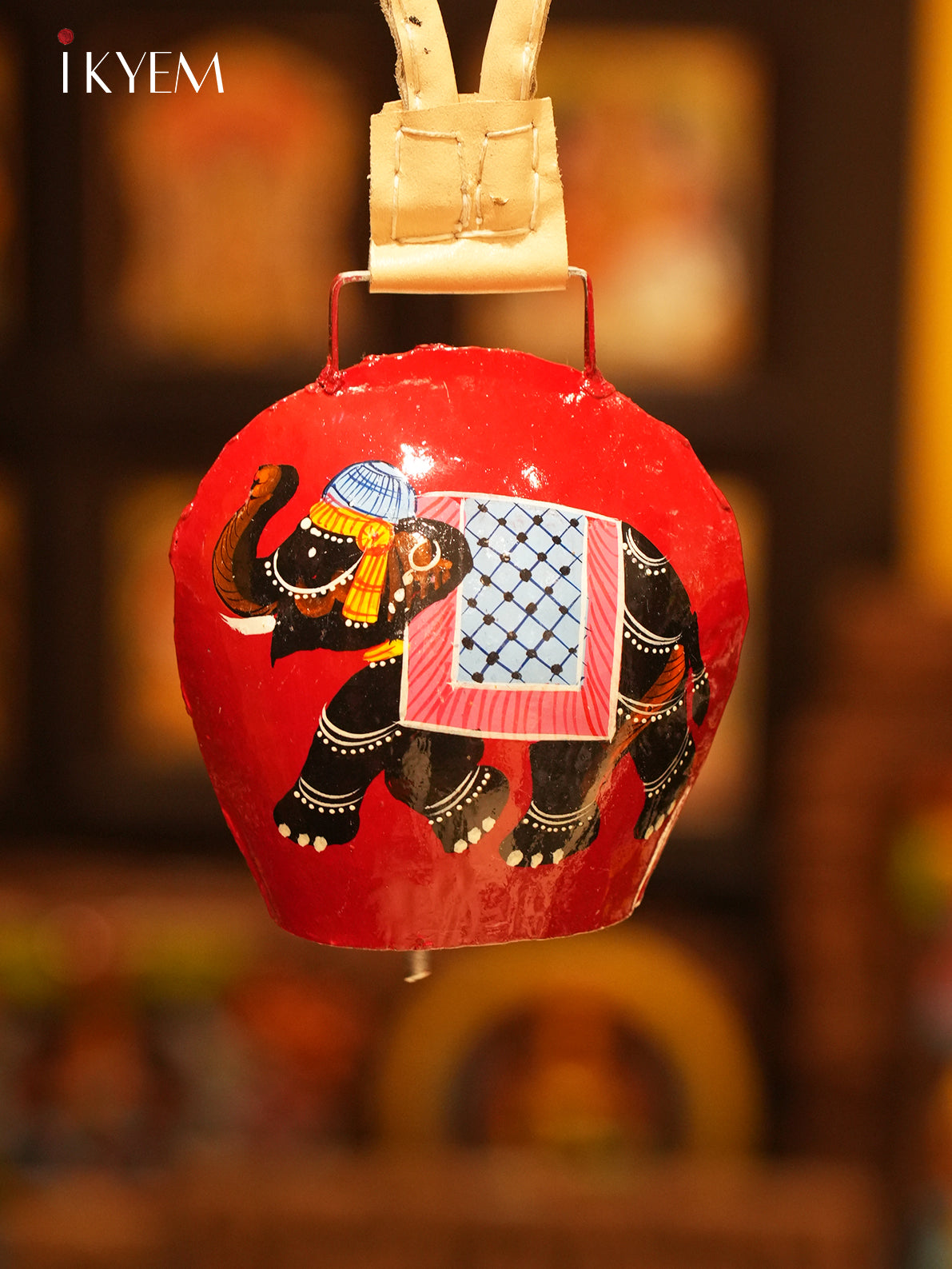 Handpainted Cow Bells (10 inches) - Assorted Elephant Colors