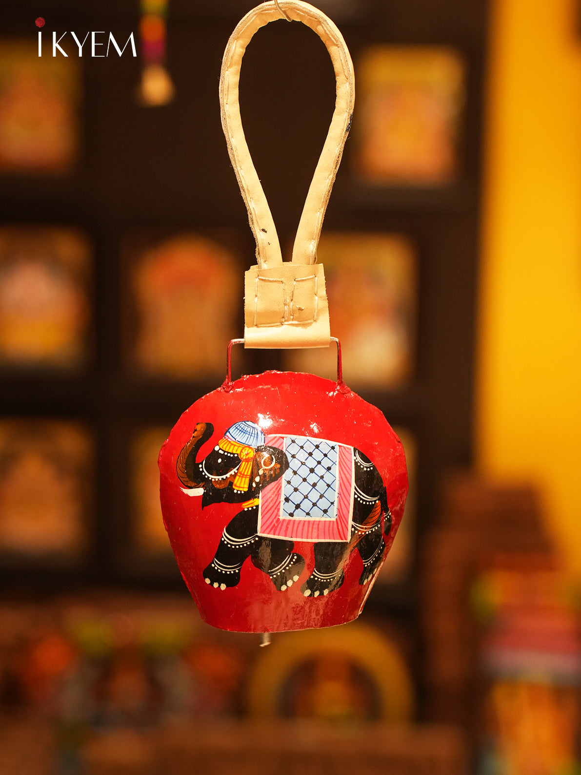 Handpainted Cow Bells (10 inches) - Assorted Elephant Colors