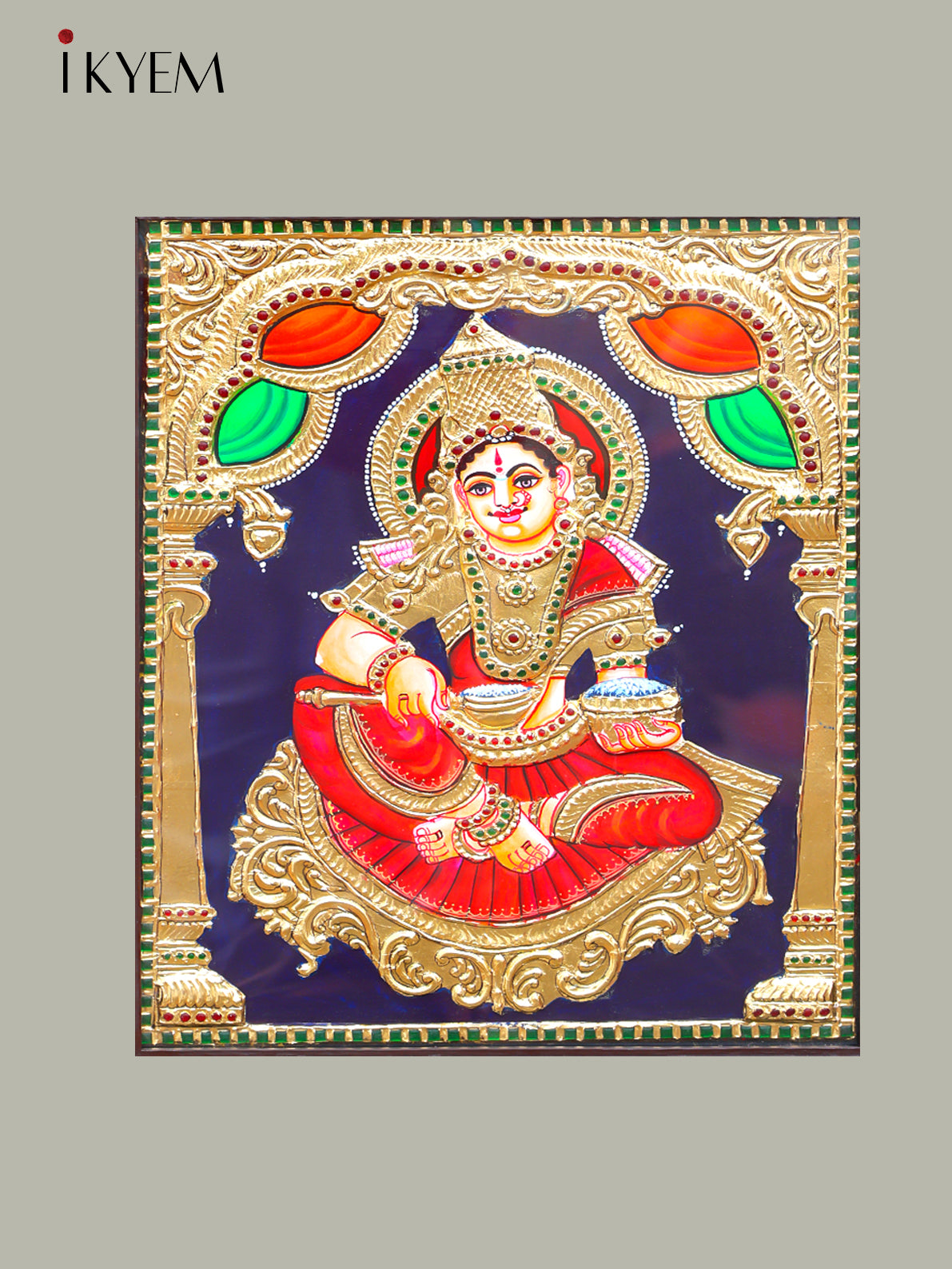Goddess Annapoorani - Tanjore painting - 4IJ21019