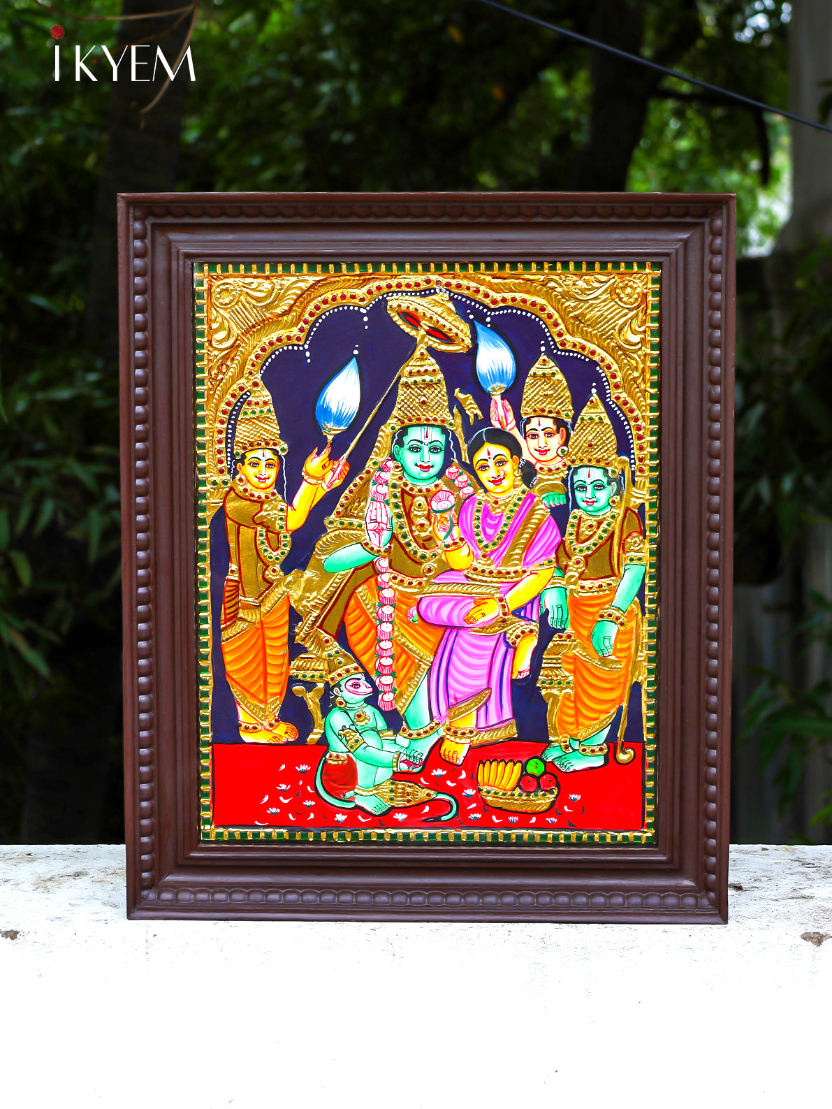 Ramar Pattabhishekam- Tanjore Painting - 4IJ21020