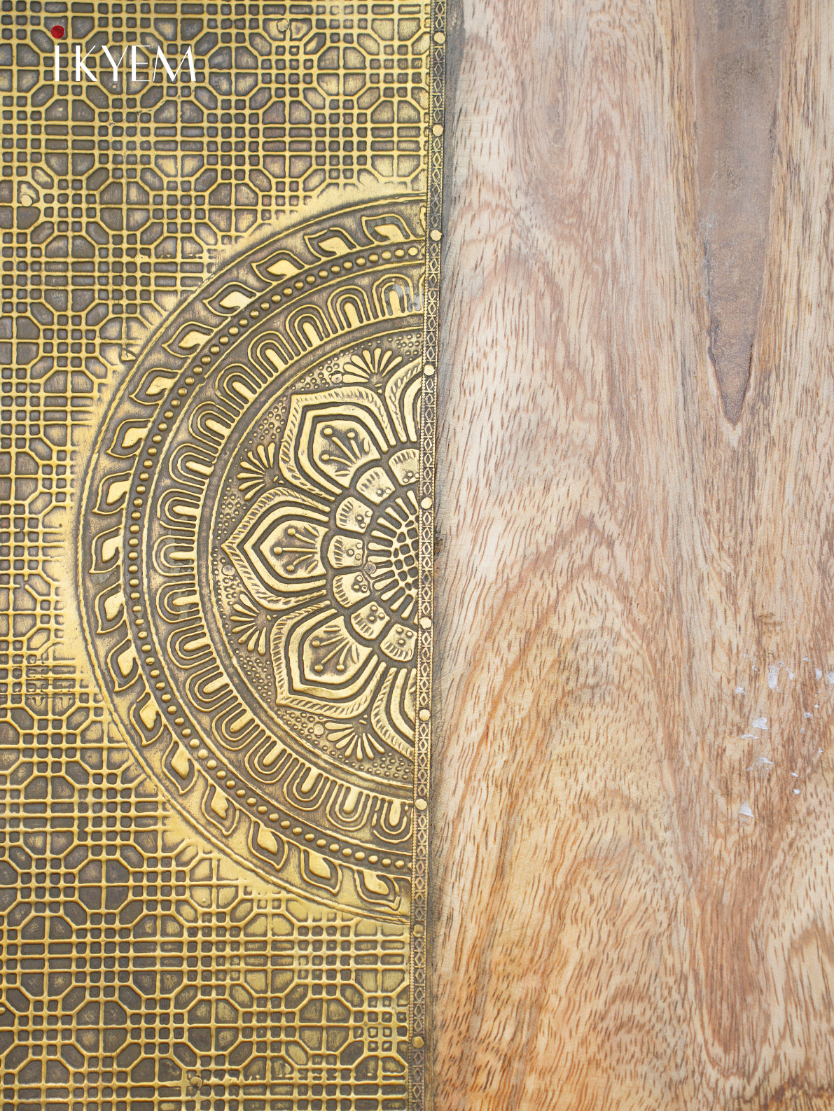 Classy Wood & Brass Corner/Centre Stool