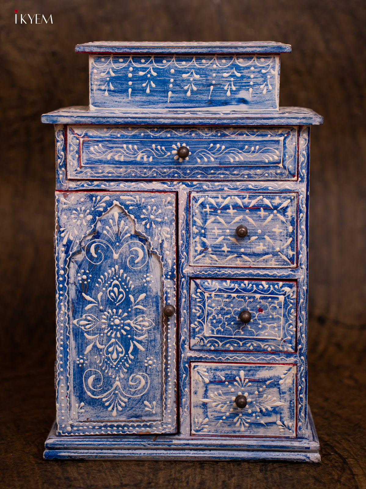 Wooden Hand Painted with 6 Drawers - 4IJ30097