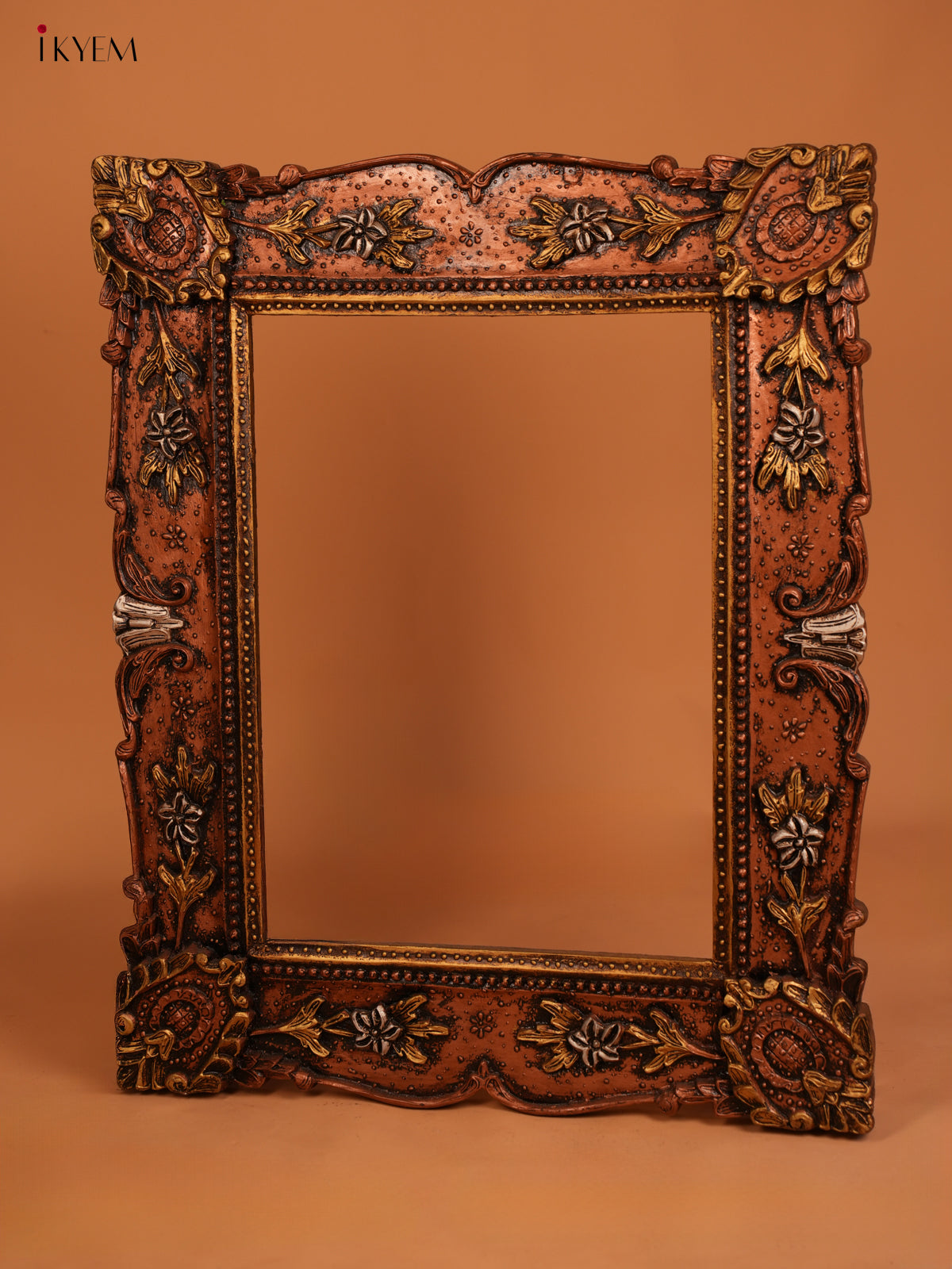 wooden Floral design Mirror Frame - 4JJ01087