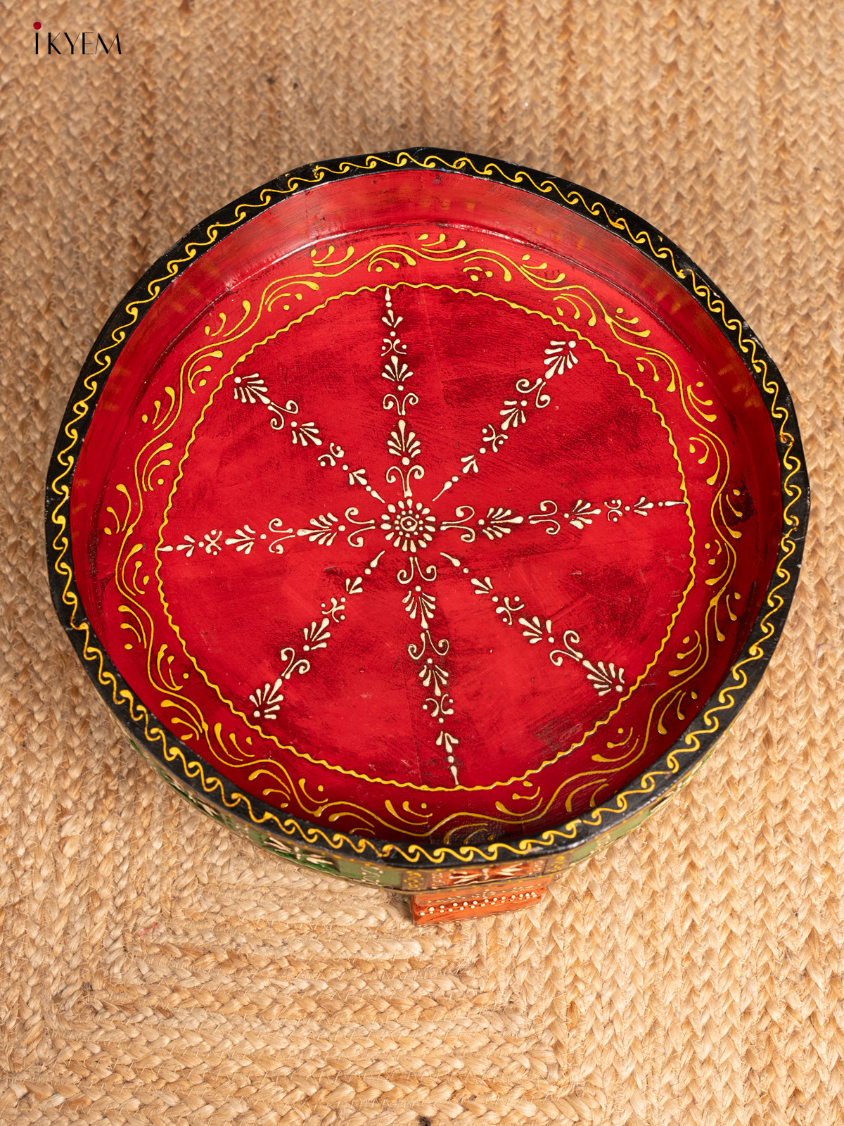 Wooden Hand Painted Tray Table - Small