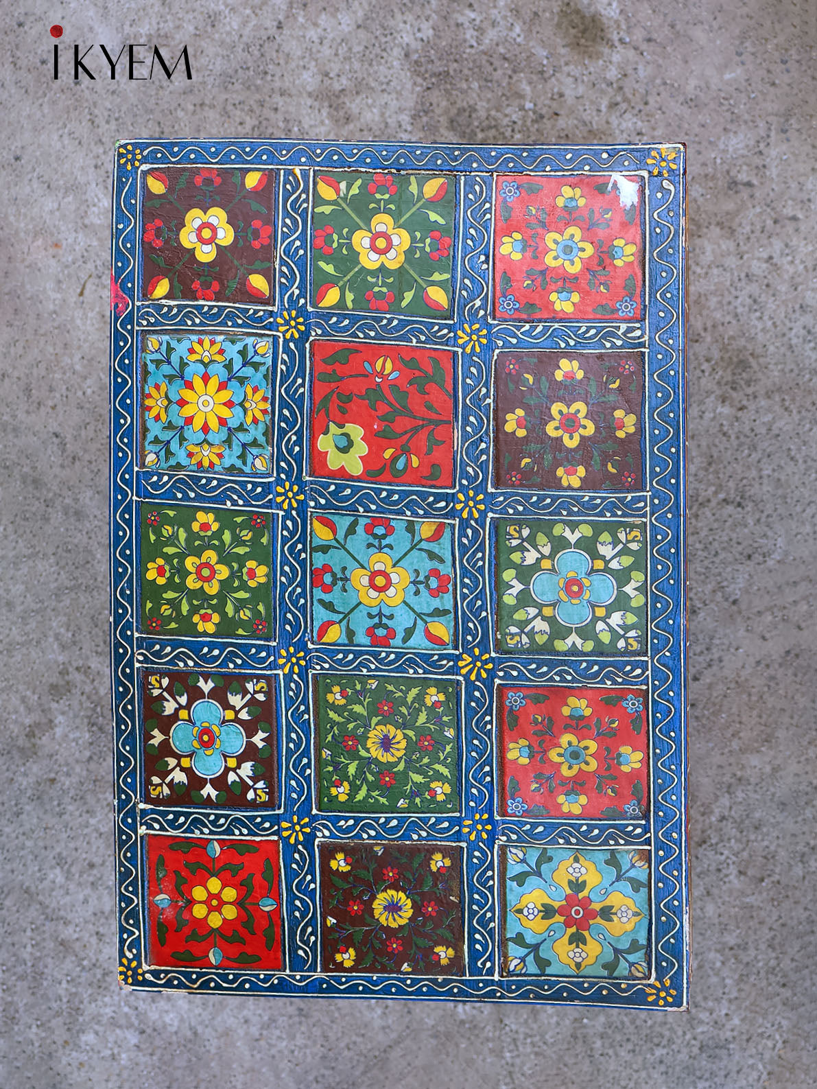 Hand Painted wooden Nester Tile Fitted - (18×18) Inch - 4JJ04087