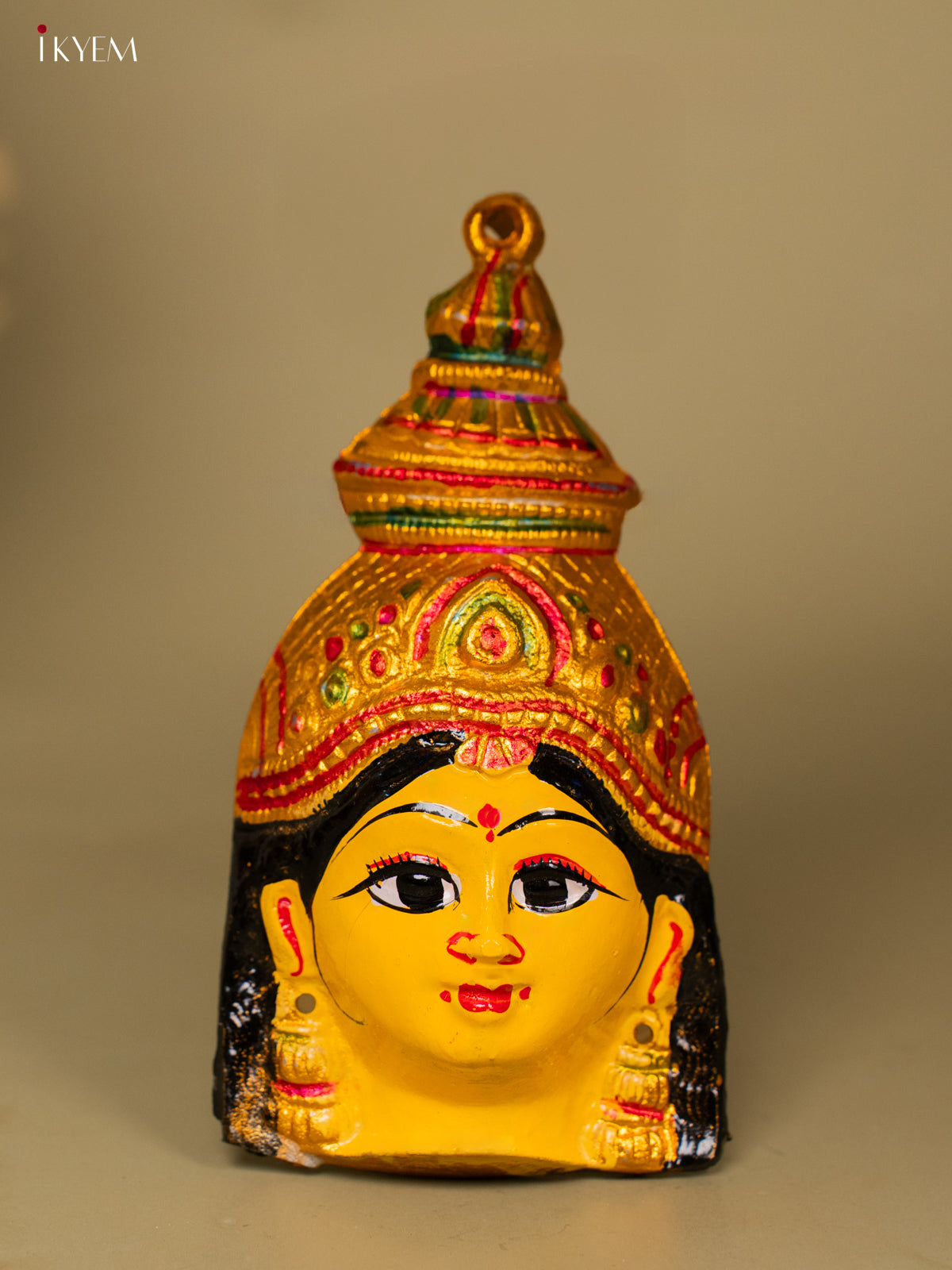Goddess Varalakshmi doll yellow face - 4M23019