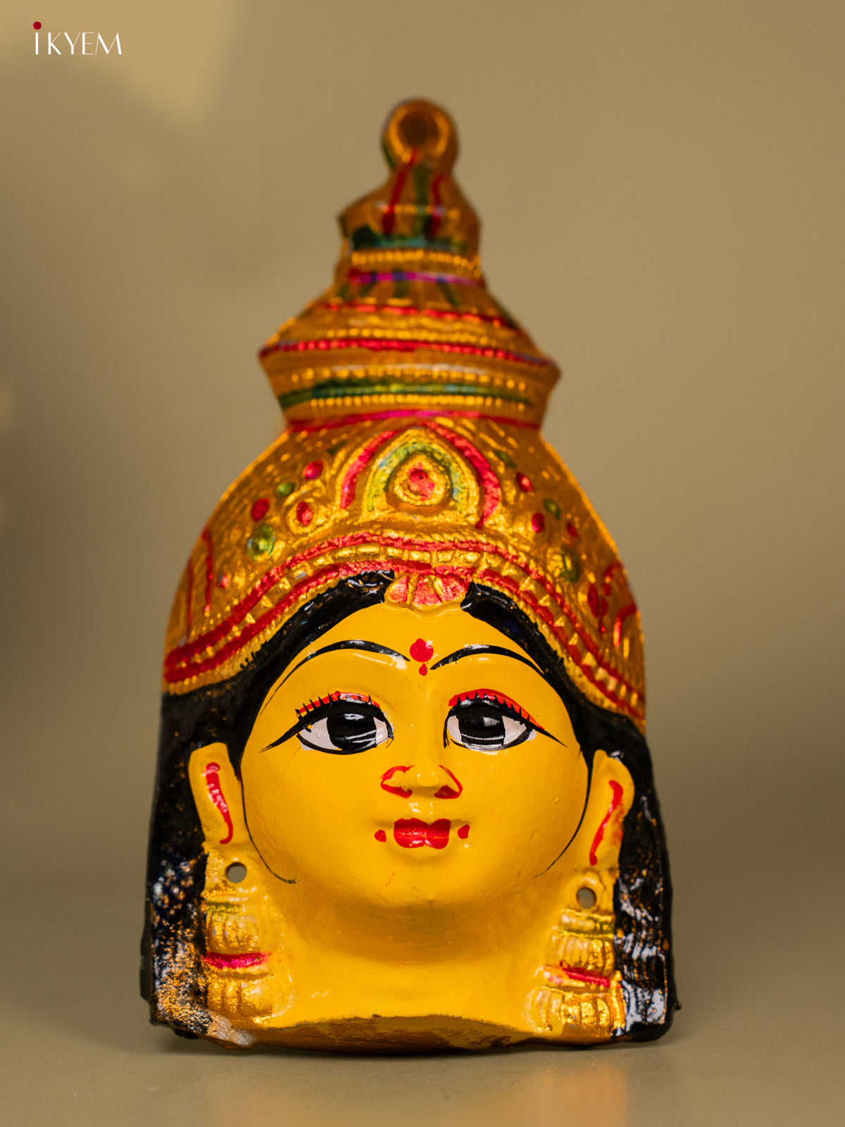 Goddess Varalakshmi doll yellow face - 4M23019