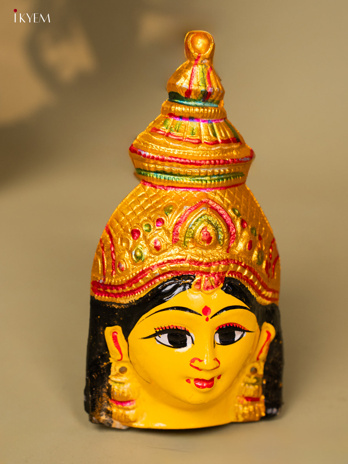Goddess Varalakshmi doll yellow face - 4M23019
