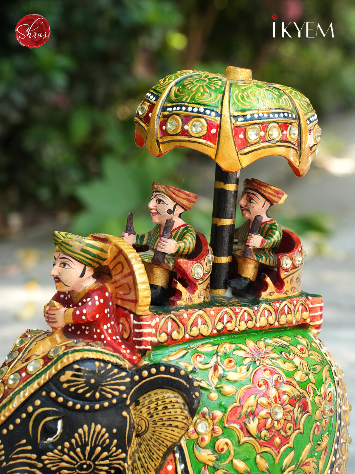 Handpainted wooden Ambari elephant-Return gift