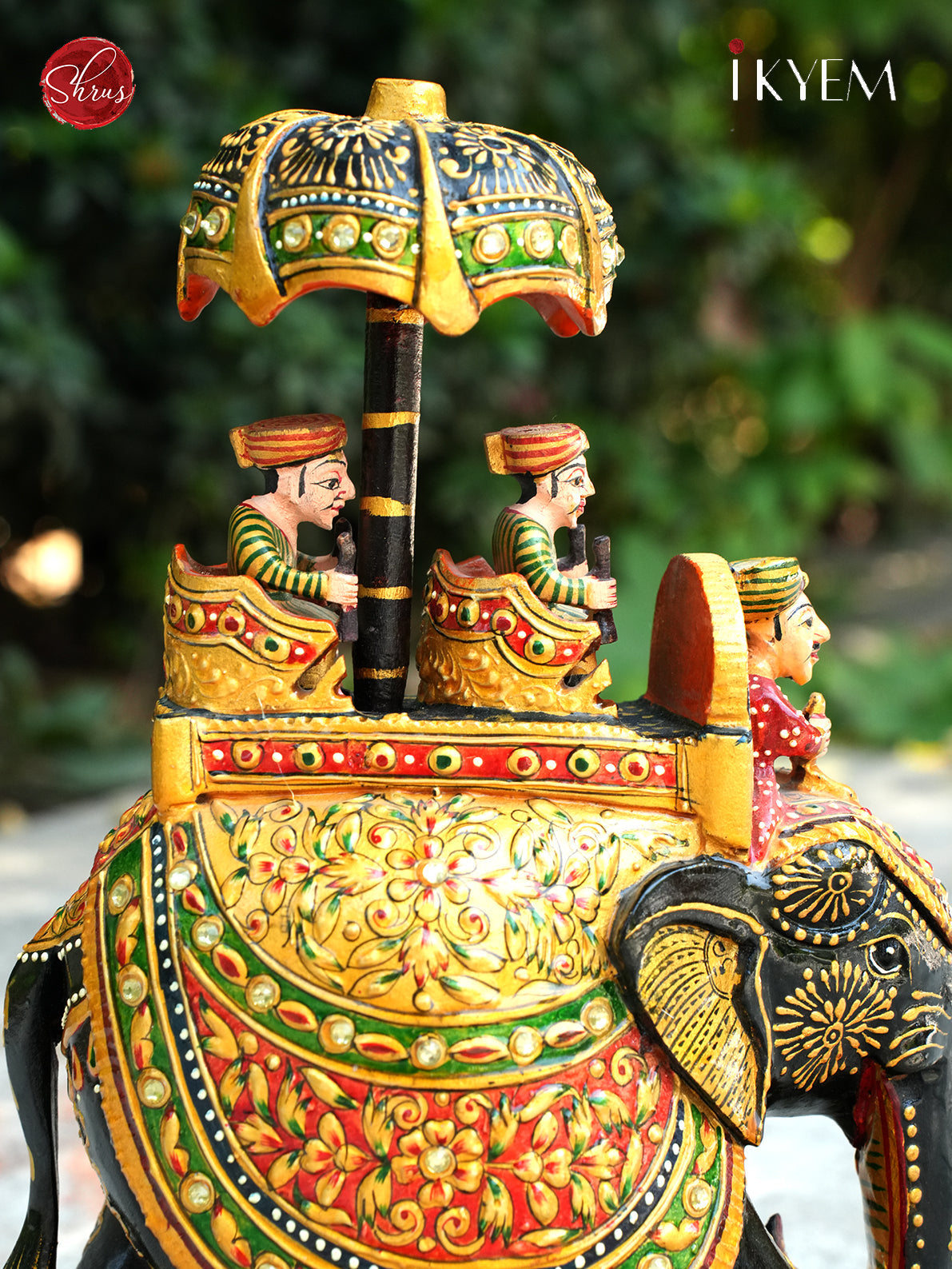 Hand painted ambari wooden Elephant - Return gift