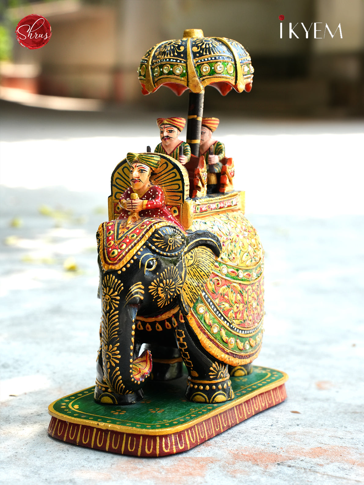 Hand painted ambari wooden Elephant - Return gift