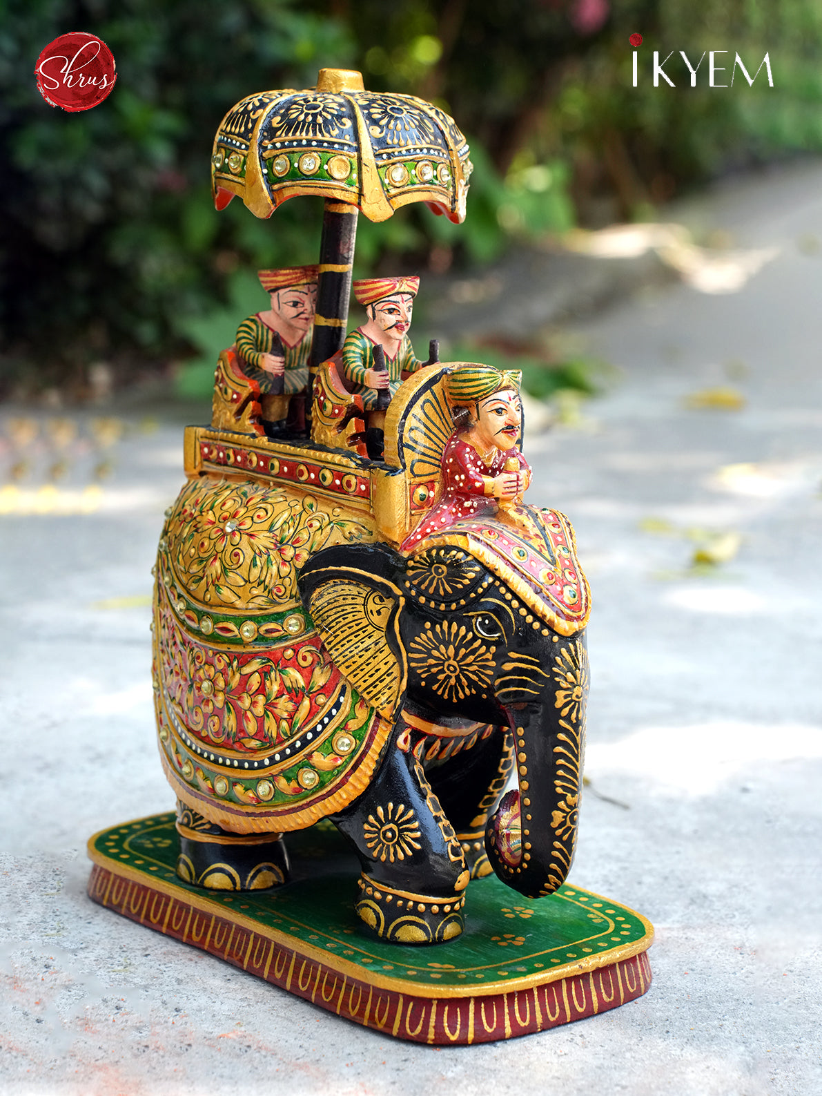Hand painted ambari wooden Elephant - Return gift