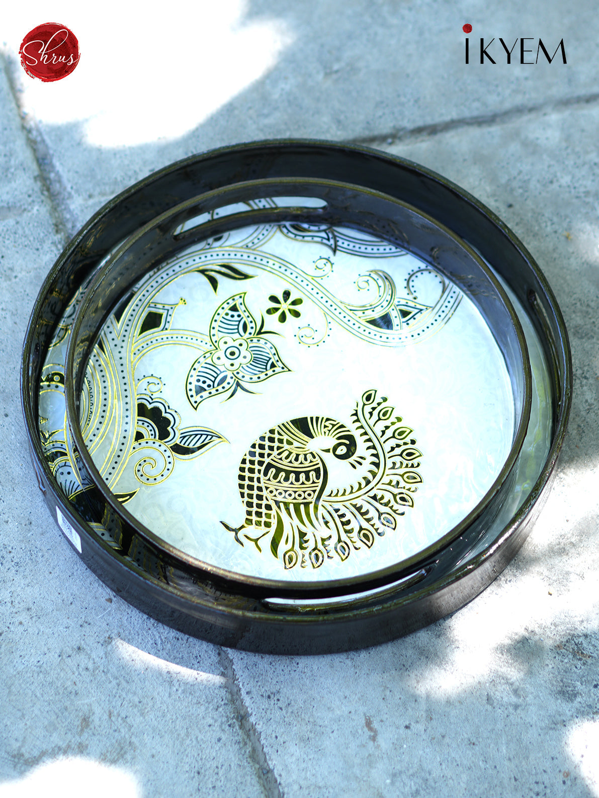 Printed Round Tray Set