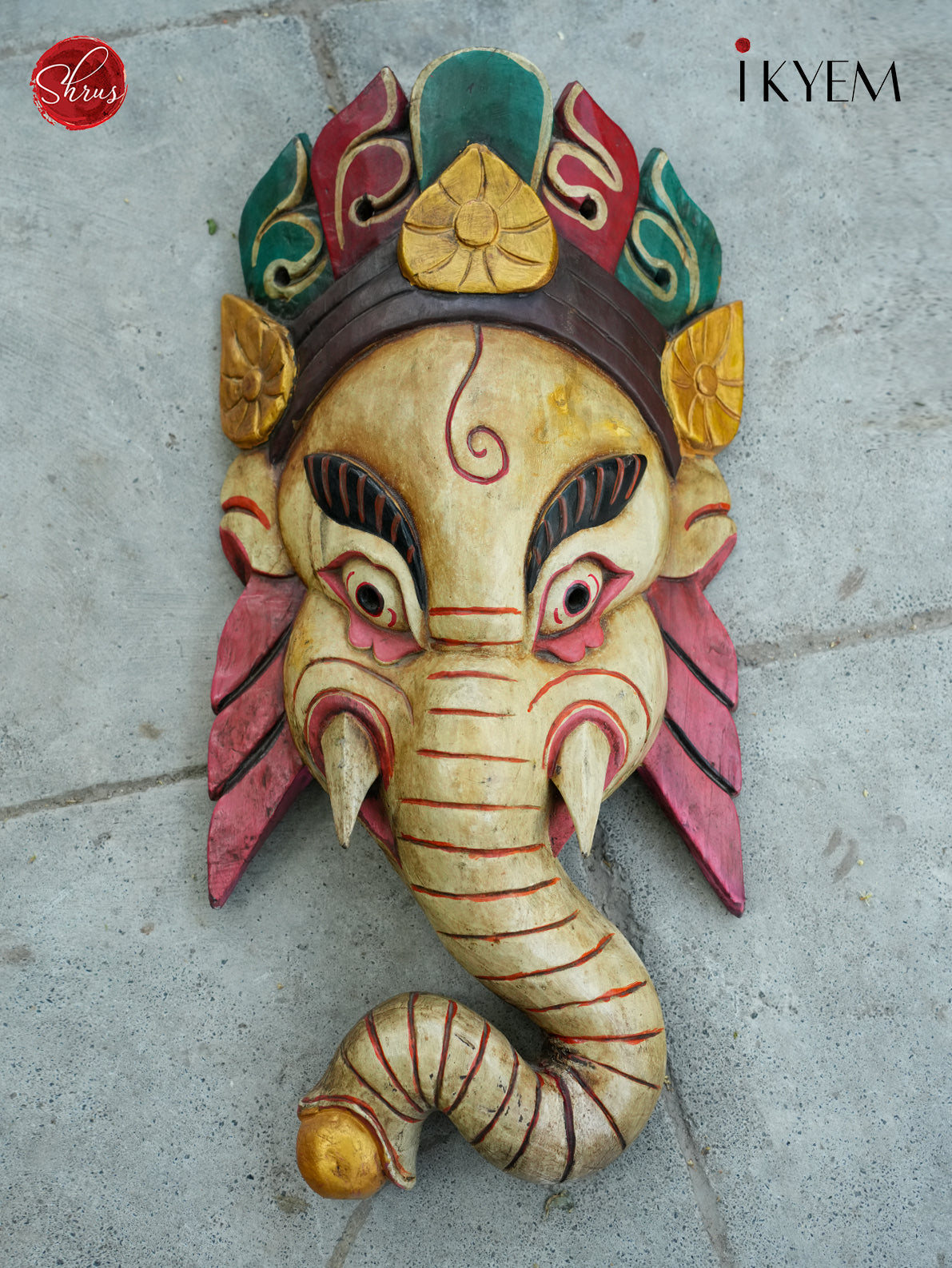 Antique Ganesha Mask Hanging