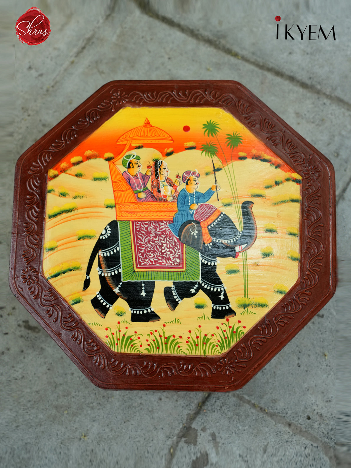 Wooden Handpainted Tea Table