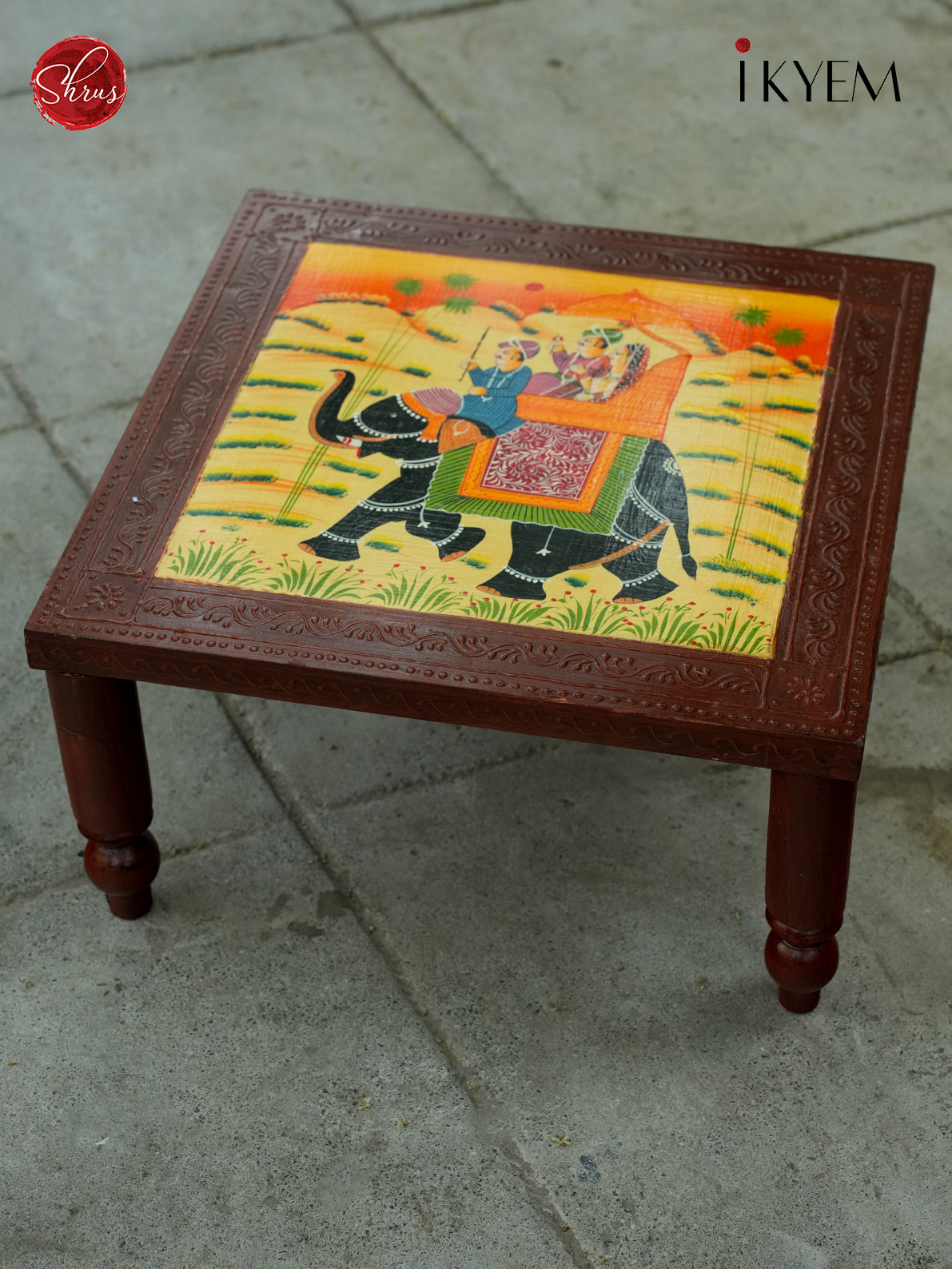 Wooden Handpainted Tea Coffee Table