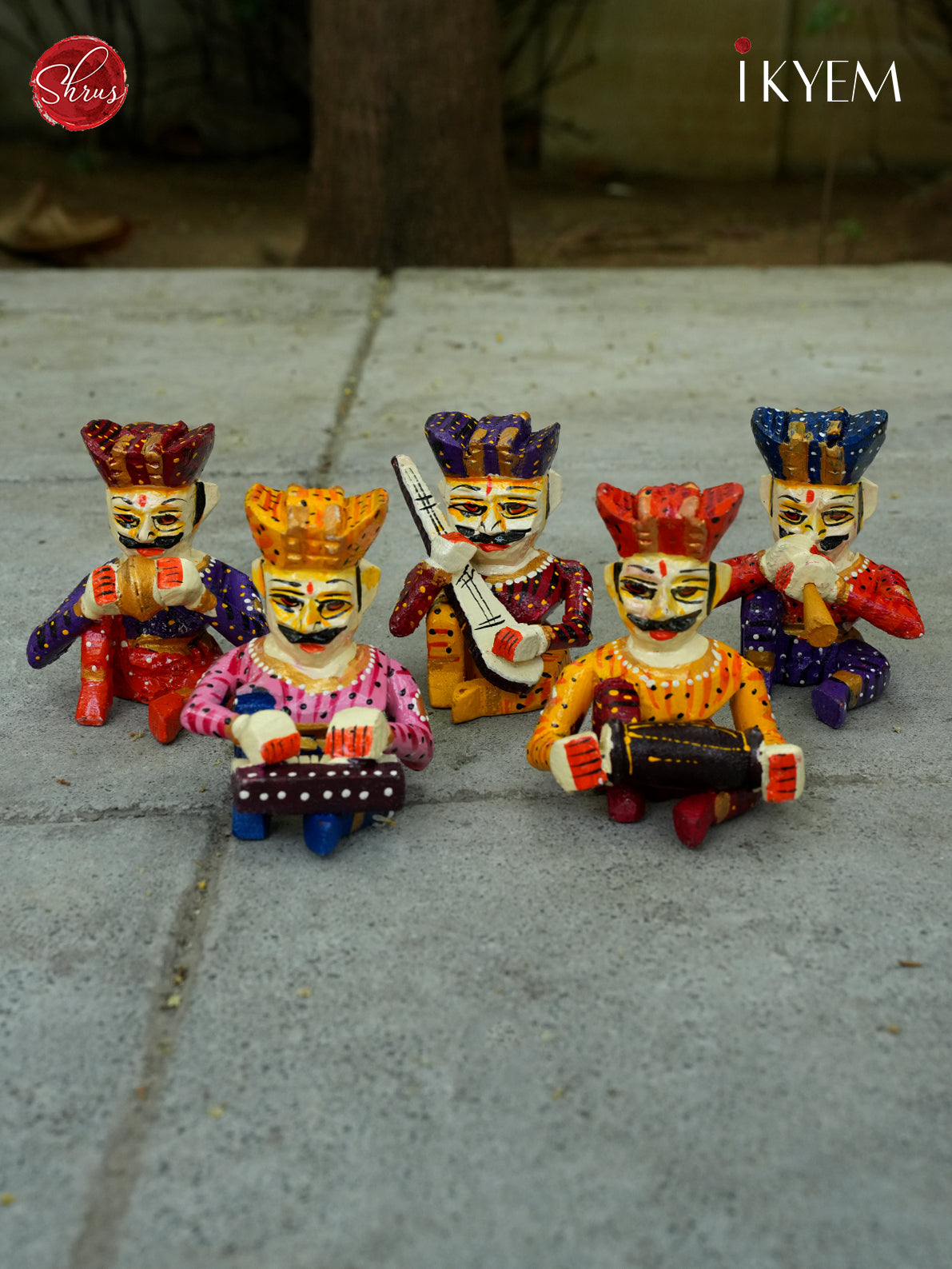 Handpainted Rajastani Babla Musician Dolls Set