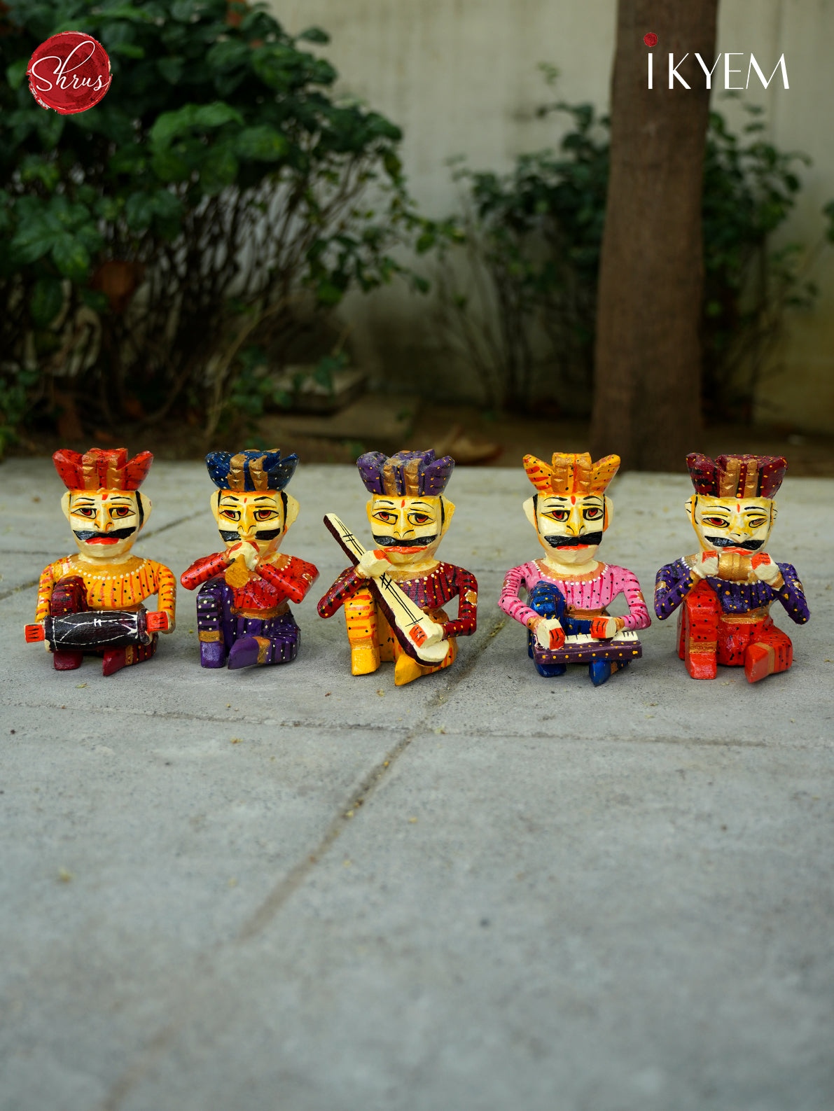 Handpainted Rajasthani Babla Musician Dolls Set
