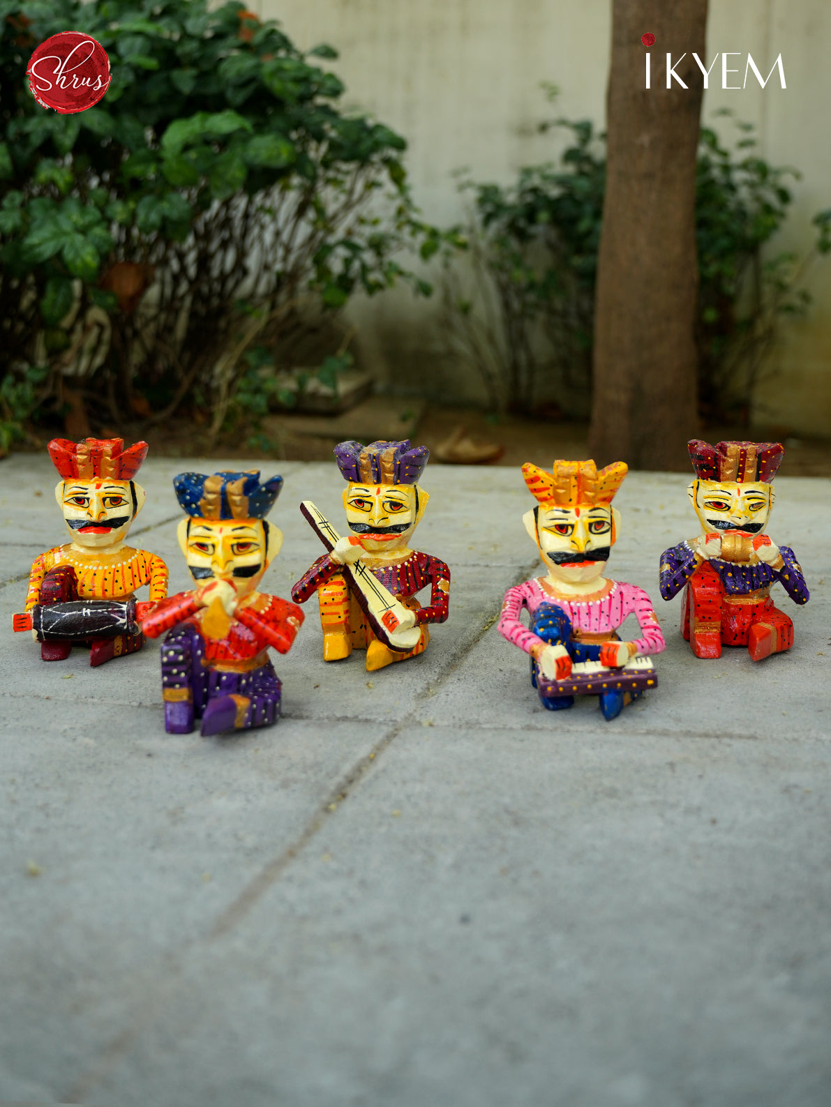Handpainted Rajasthani Babla Musician Dolls Set